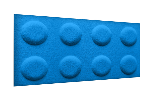 Panele ścienne 3D filcowe Klocek niebieski 60x30 cm