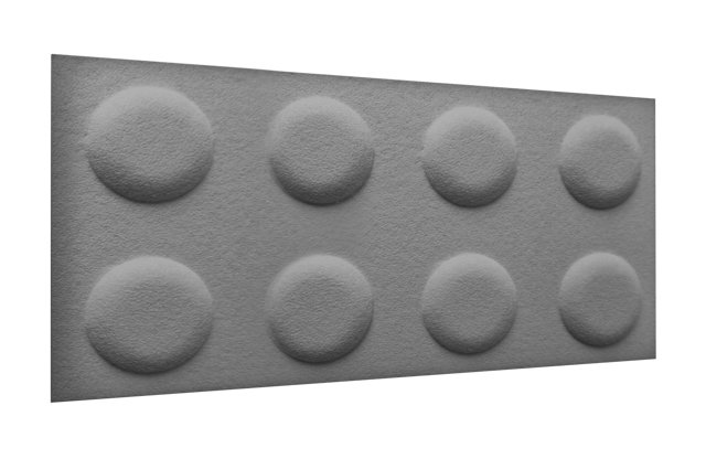 Panele ścienne 3D filcowe Klocek szary 60x30 cm