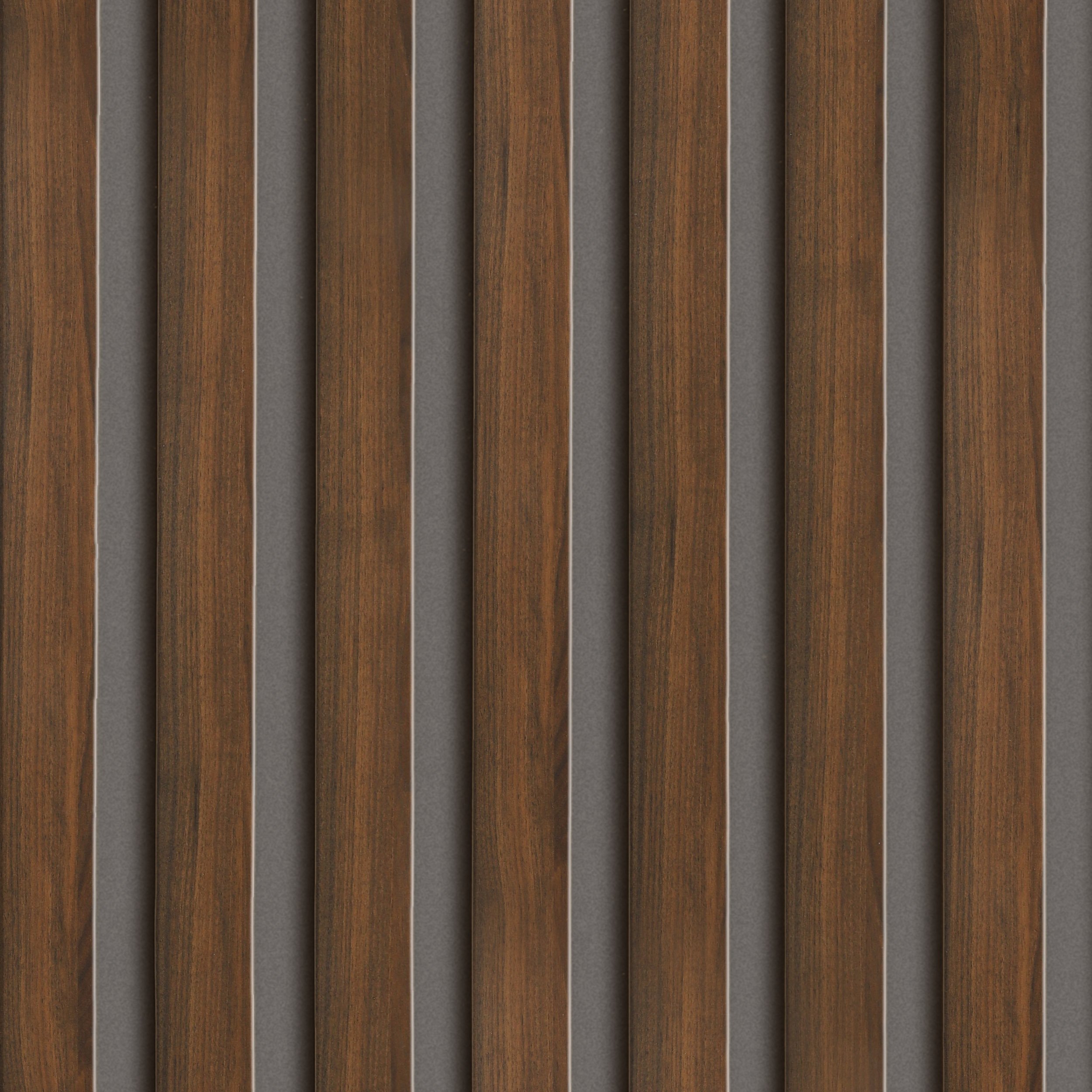 Panele ścienne 3D Lamel na szarym filcu 265x30 cm Orzech Trend 7 lameli