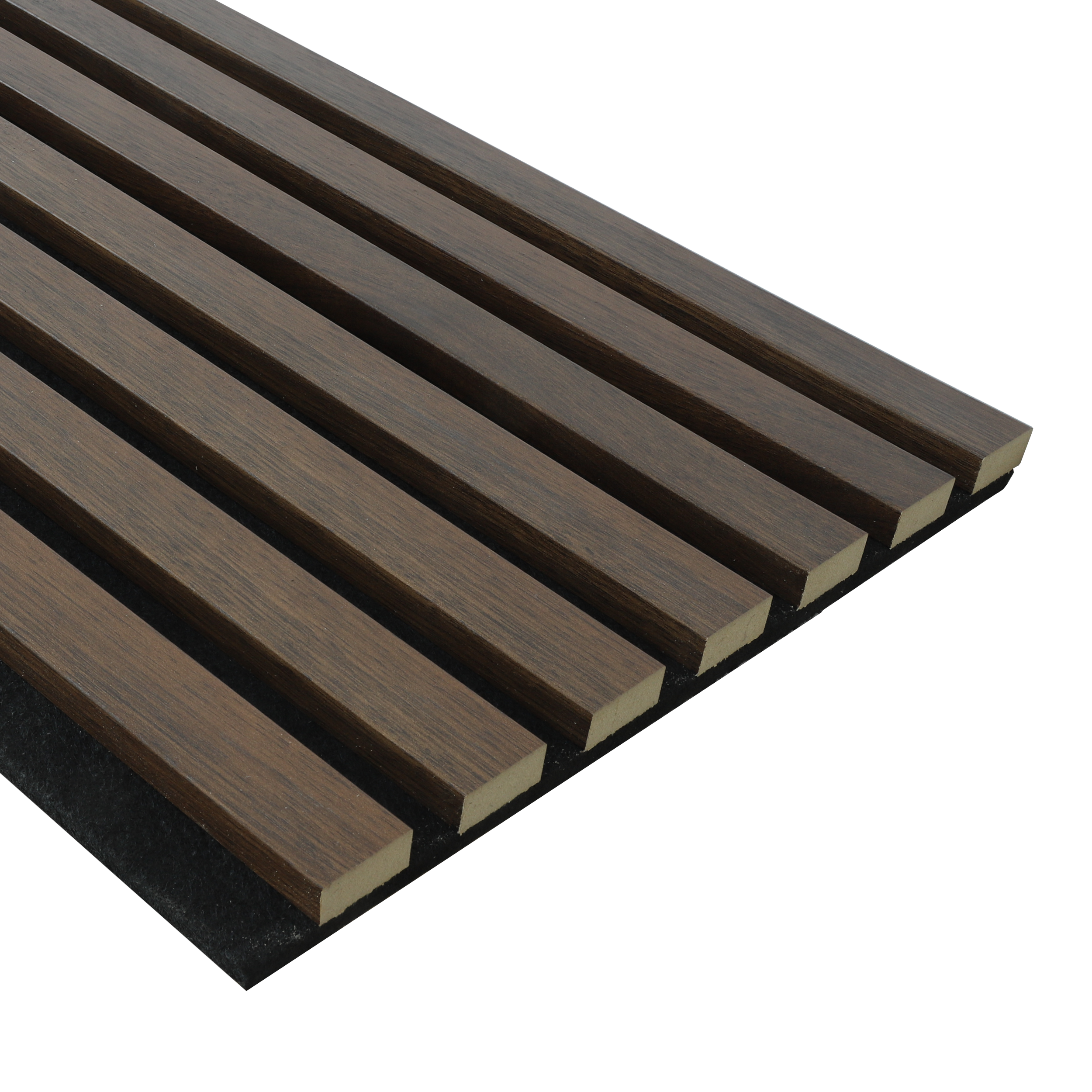 Panele ścienne 3D Lamel na czarnym filcu 265x30 cm Orzech Trend 7 lameli - 4