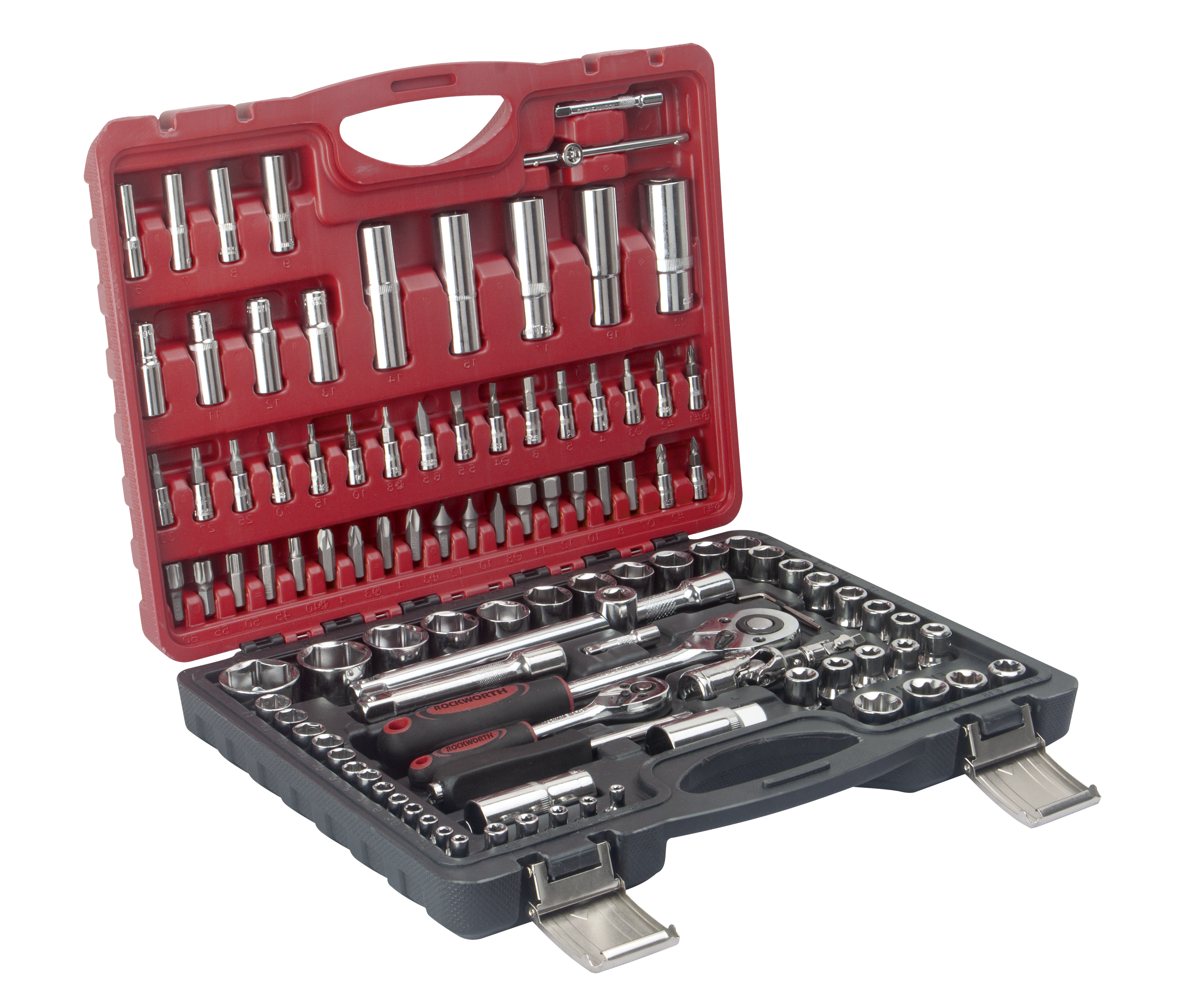 Zestaw kluczy nasadowych 1/2" 1/4" 108 sztuk Rockworth