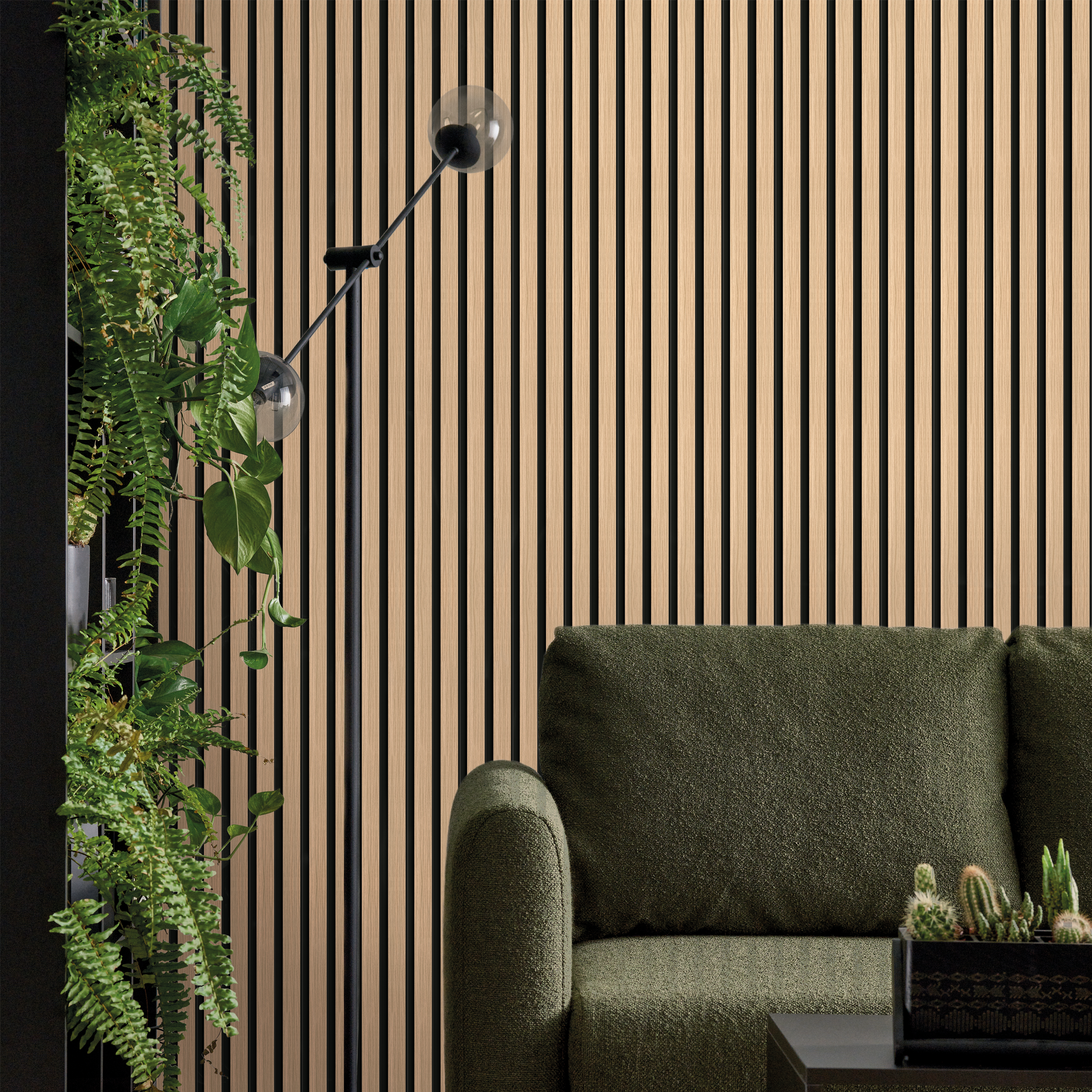 Panele ścienne 3D Lamel PCV Linerio M-Line Natural Black 3 lamele VOX - 3
