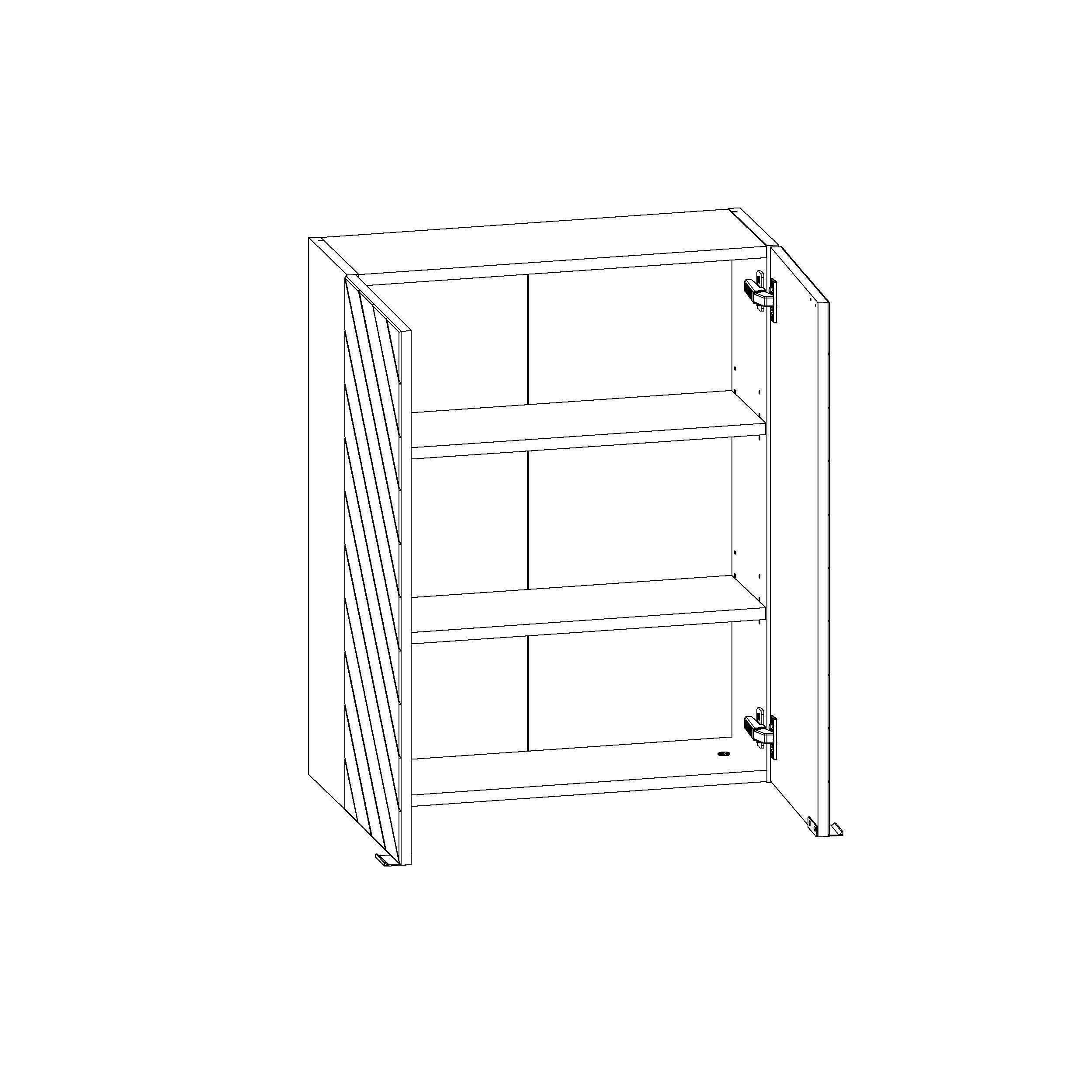 Szafka łazienkowa wisząca Vixana 60x21.6x74.7 cm kaszmir Mirano - 6