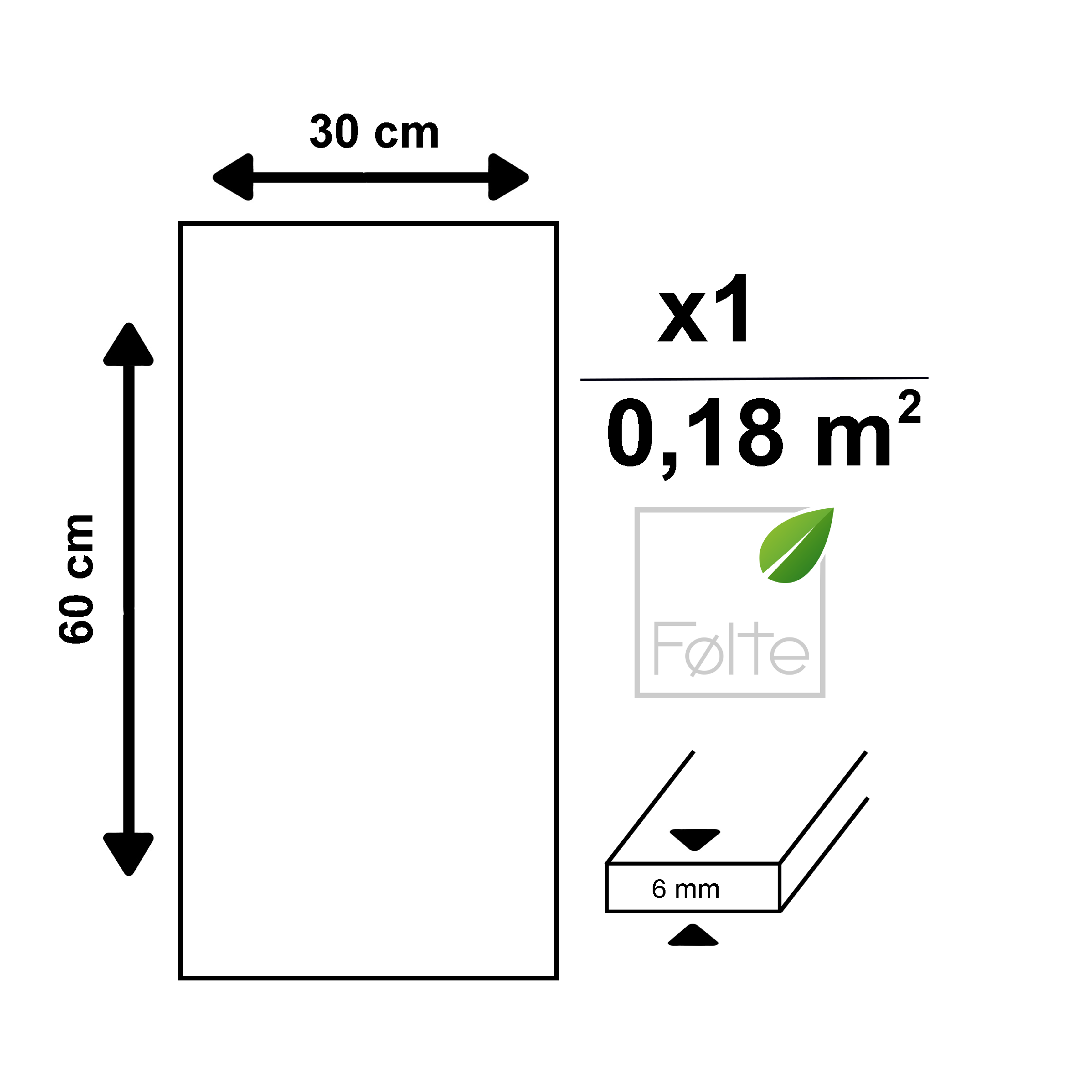 Panele ścienne 3D filcowe Klocek niebieski 60x30 cm - 5