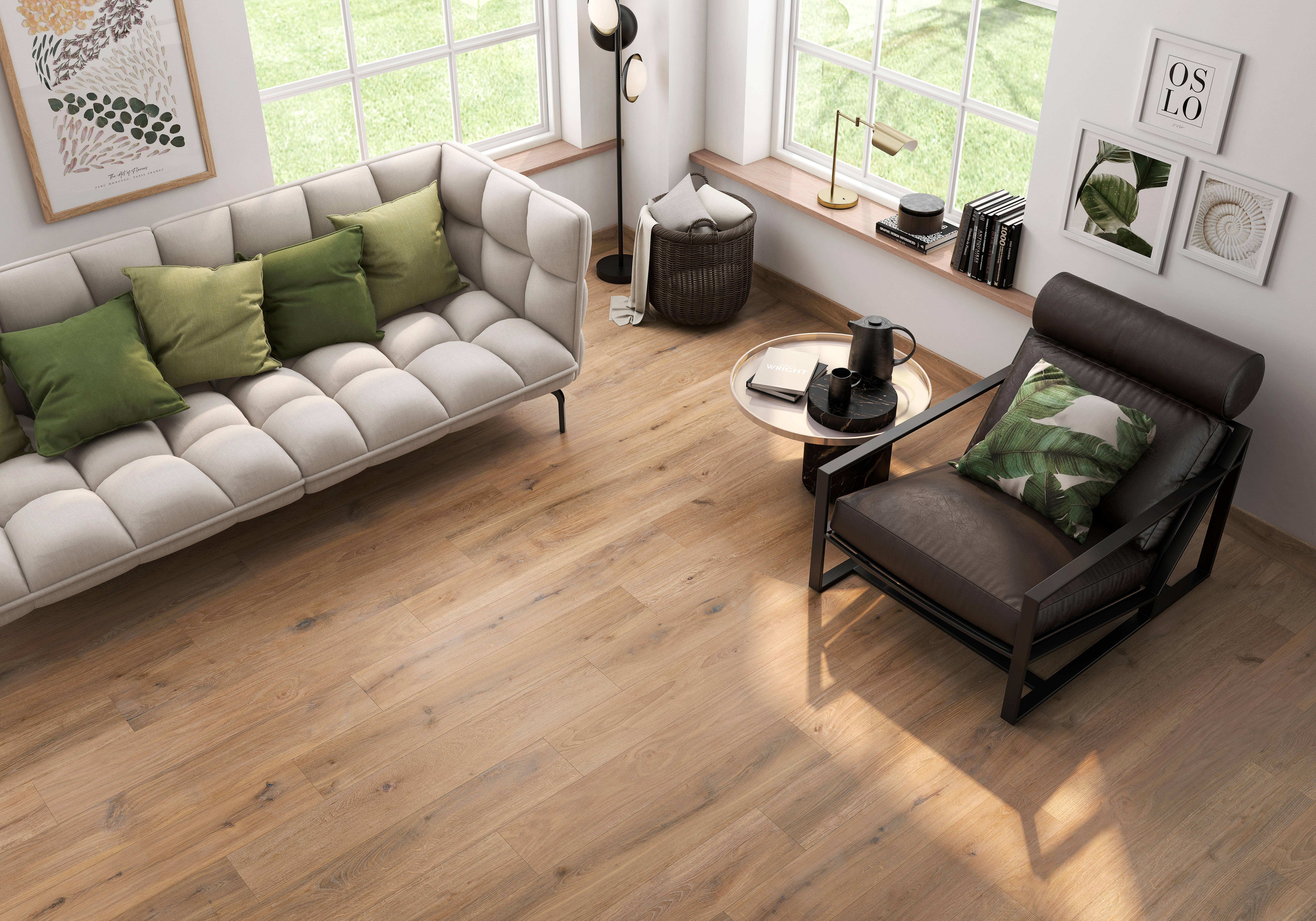 Suelo porcelánico forest efecto madera roble 19.5x120 cm c3 roca tiles