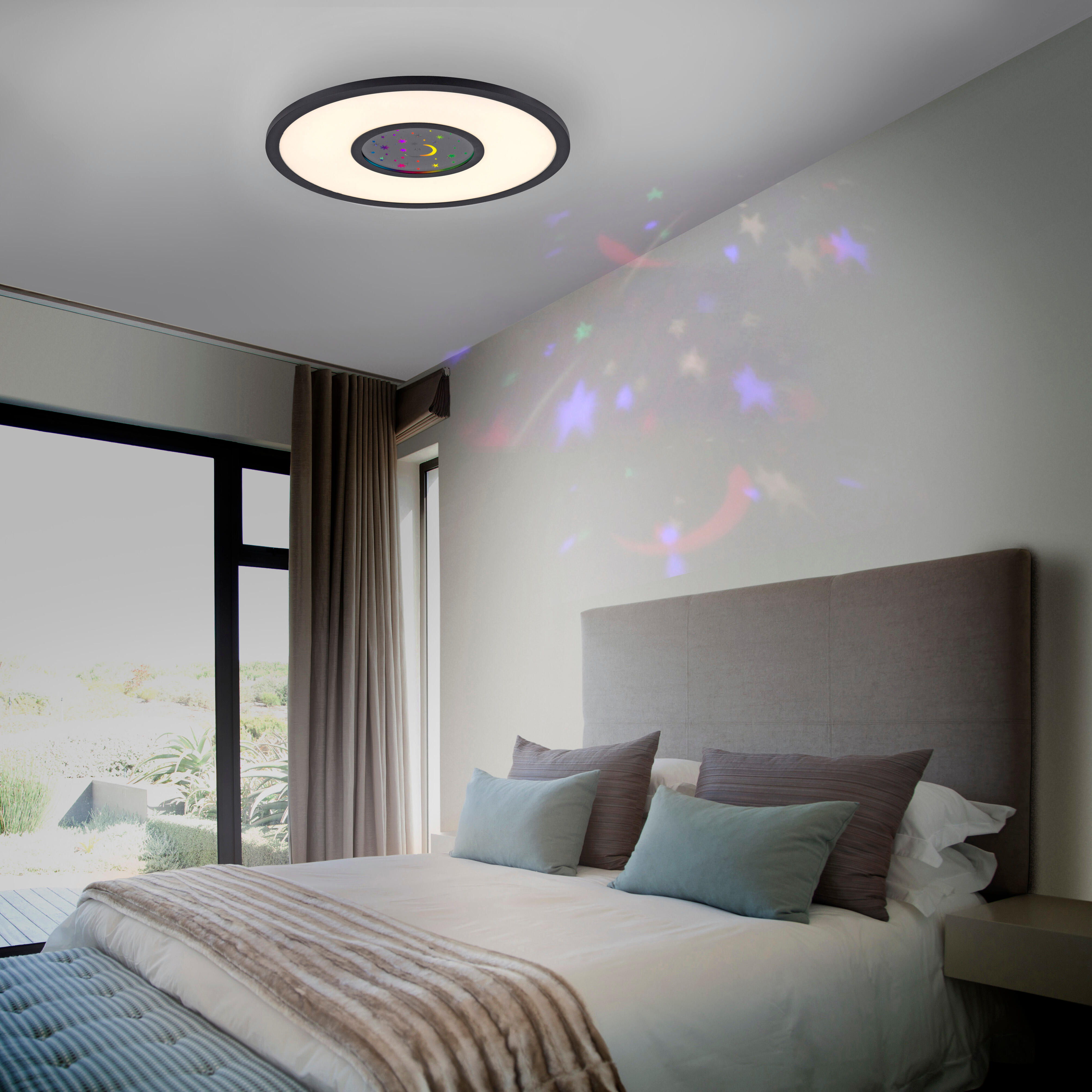 Plafón led astro 2700-5000k negro