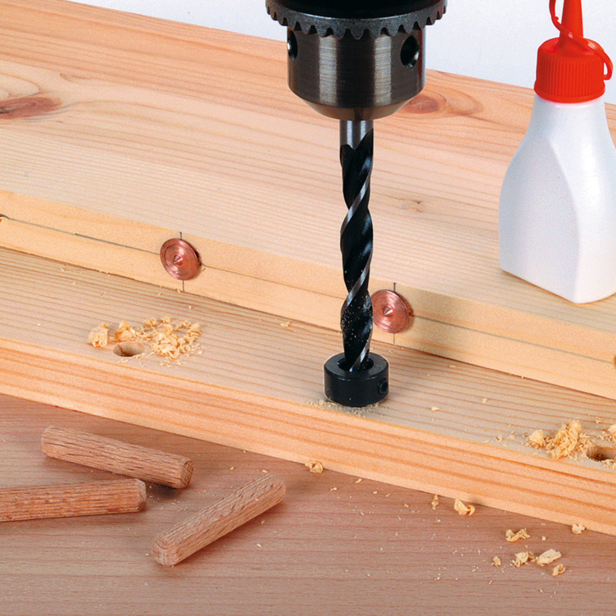 Kit centreurs forets tourillons Diam.6 mm WOLFCRAFT - 3