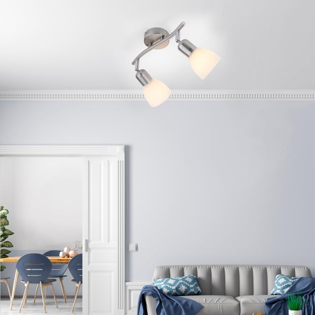 Foco Karo  con casquillo E14 gris / plata 23 cm 