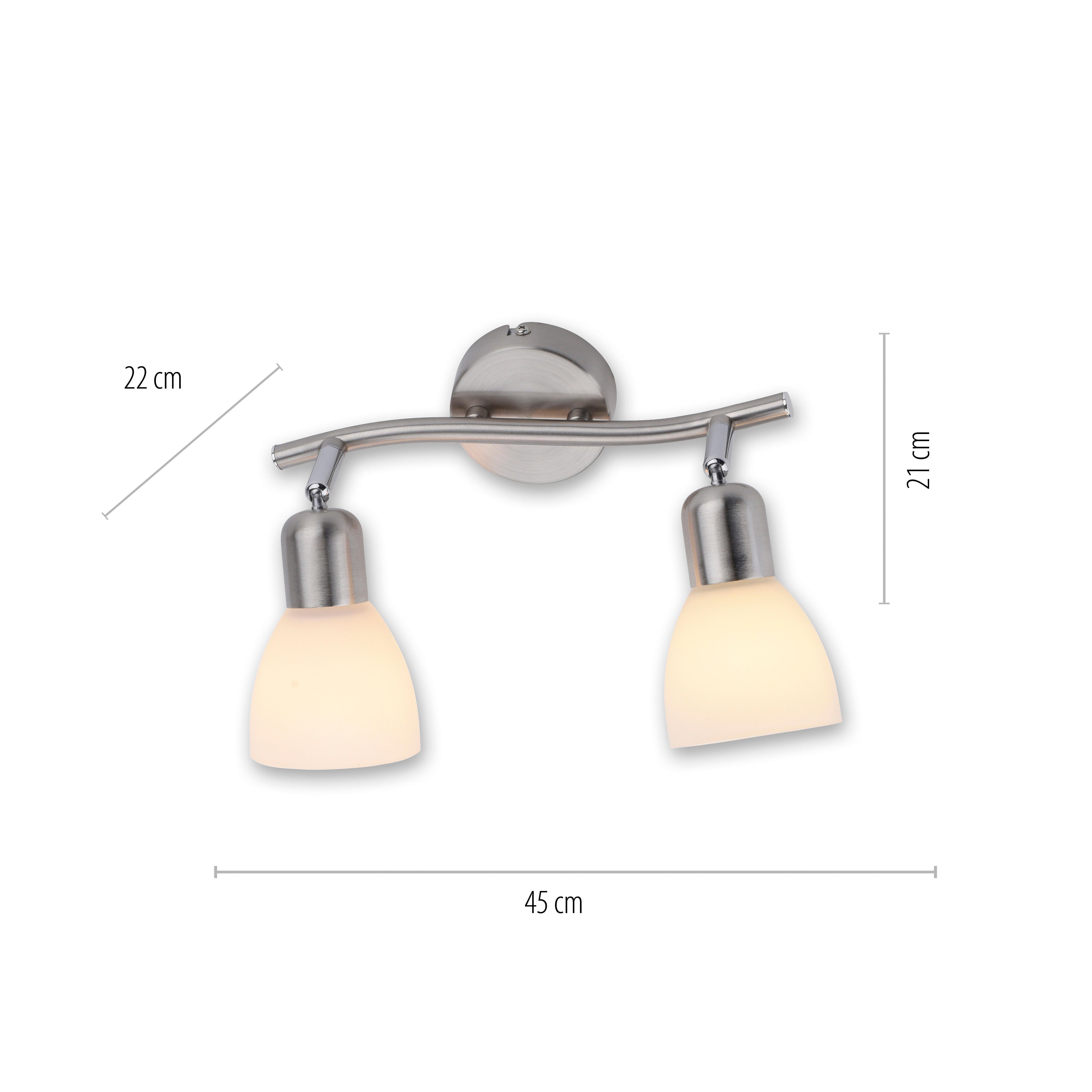 Foco Karo  con casquillo E14 gris / plata 23 cm  - 2