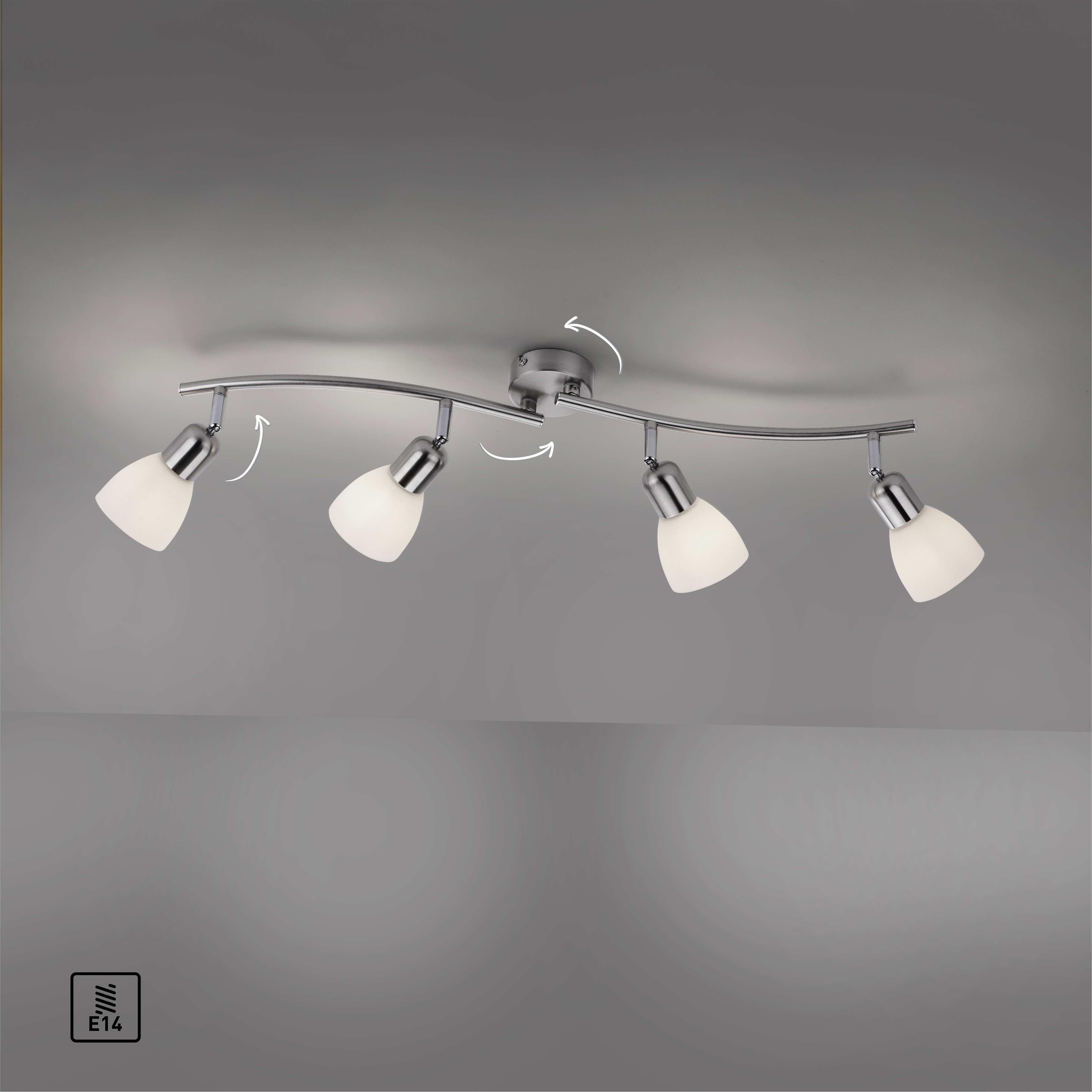 Foco Karo con casquillo E14 gris / plata 83 cm - 4