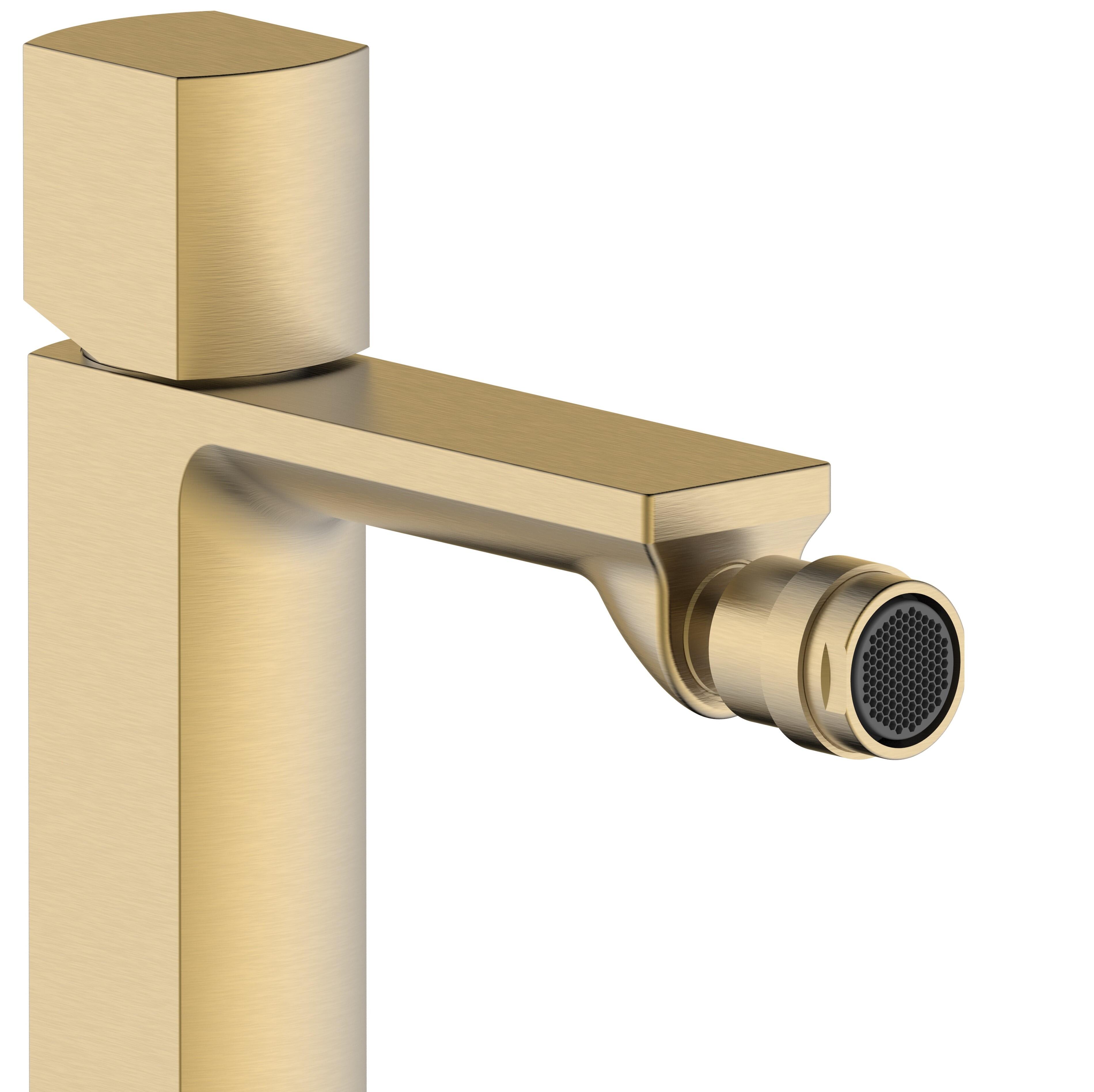 Rubinetto per bidet getto laminare cristallino Coral AQUASANIT oro opaco con piletta - 3