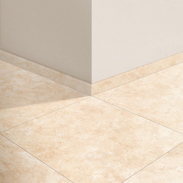 Lot de 2 plinthes aspect béton beige Tiber, 7X60,4 9 mm
