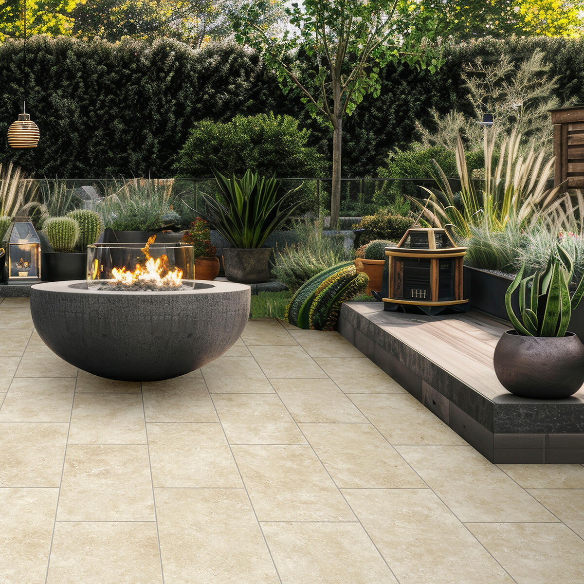 Carrelage sol extérieur effet beige Tiber l.60.4 x L.30 cm - 3