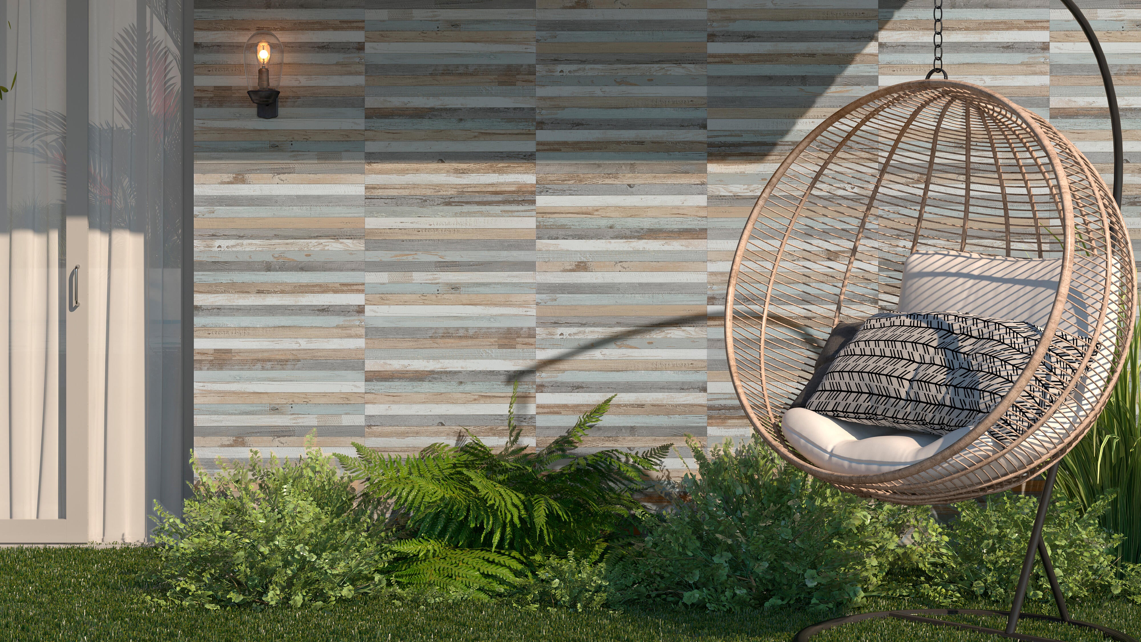 Azulejo porcelánico tribeca efecto madera mix 32x62.5 cm