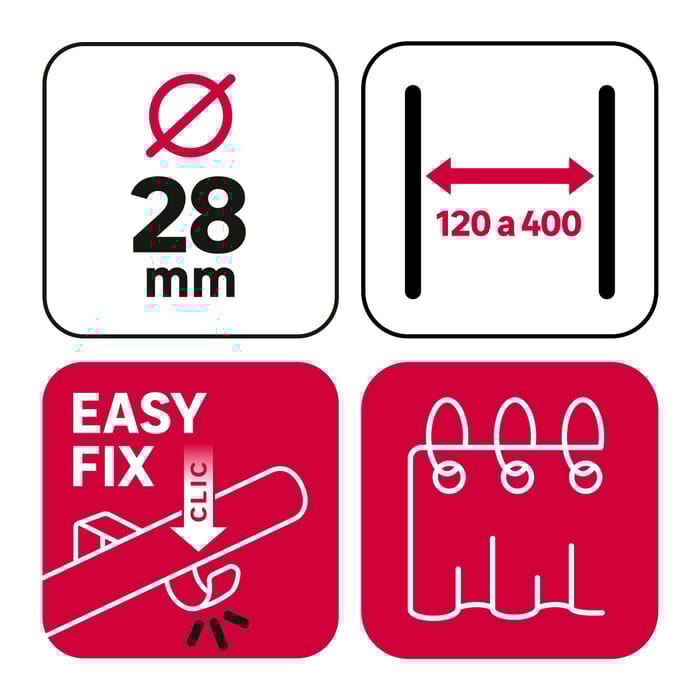 barra extensible d28