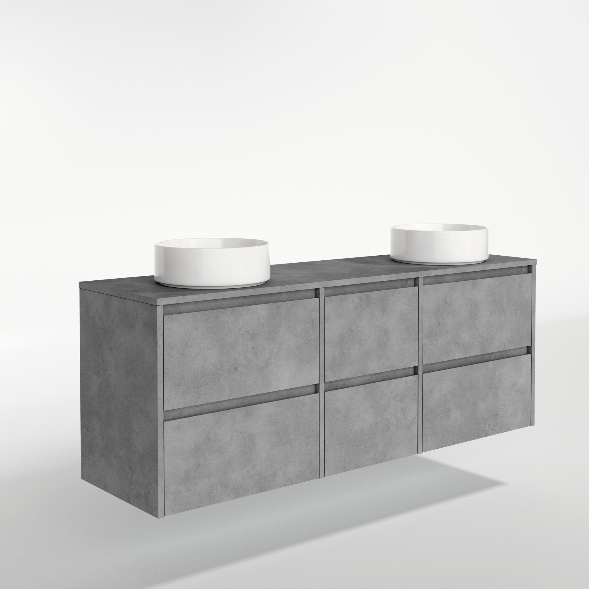 Mueble de baño moon gris 160x45 cm