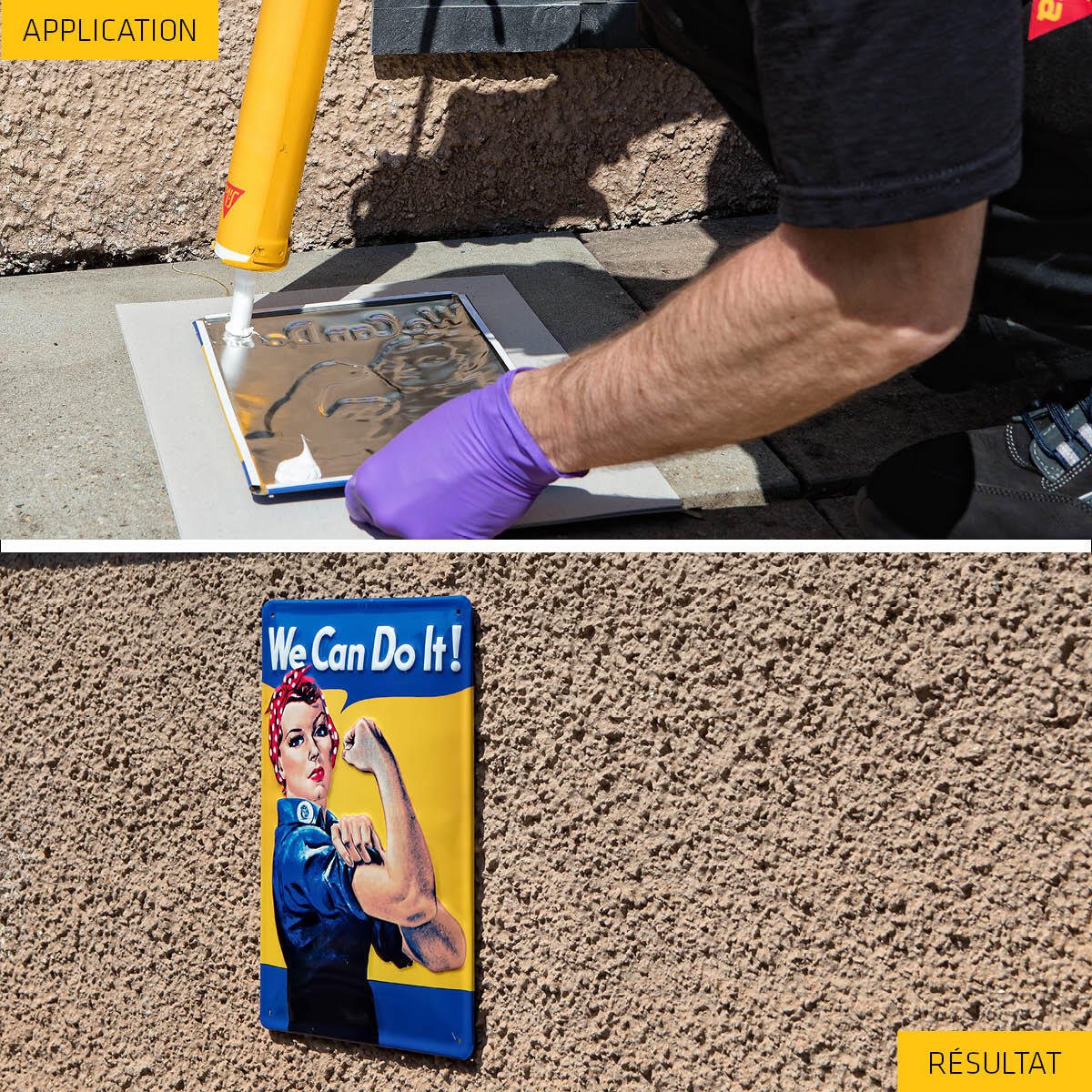 Mastic colle SIKA gris clair, 290 ml - 4