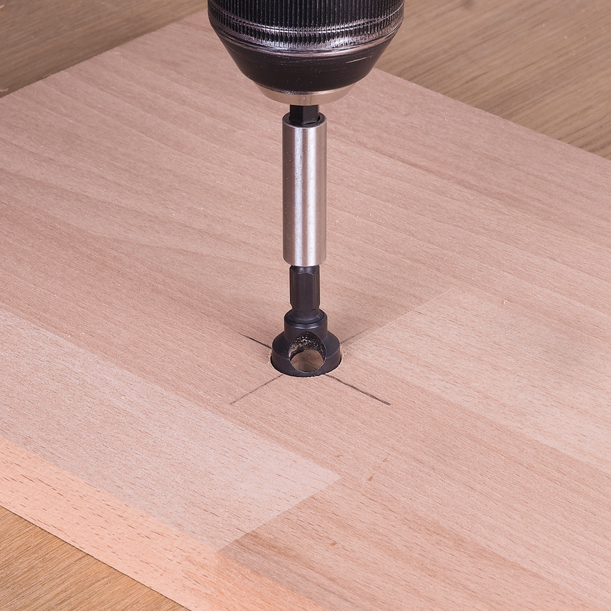 Fraisoir à noyer queue hexagonale 6 pans HSS WOLFCRAFT 4372000, Diam.12 mm - 3