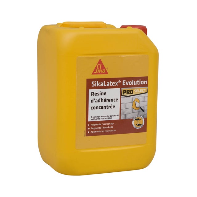 Résine d'adhérence concentrée pour mortier SIKA Sikalatex 5 l blanc