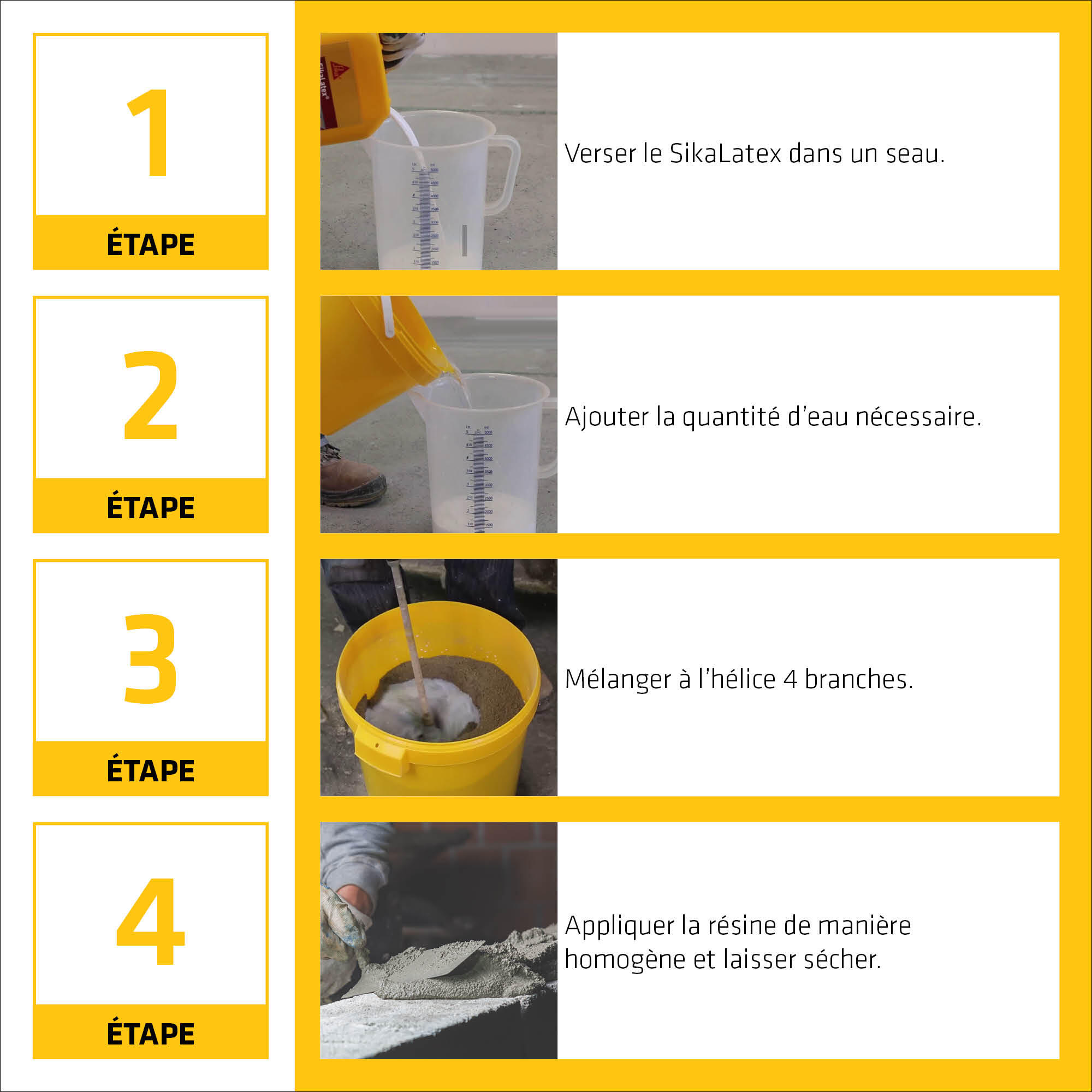 Résine d'adhérence concentrée pour mortier SIKA Sikalatex 5 l blanc - 4