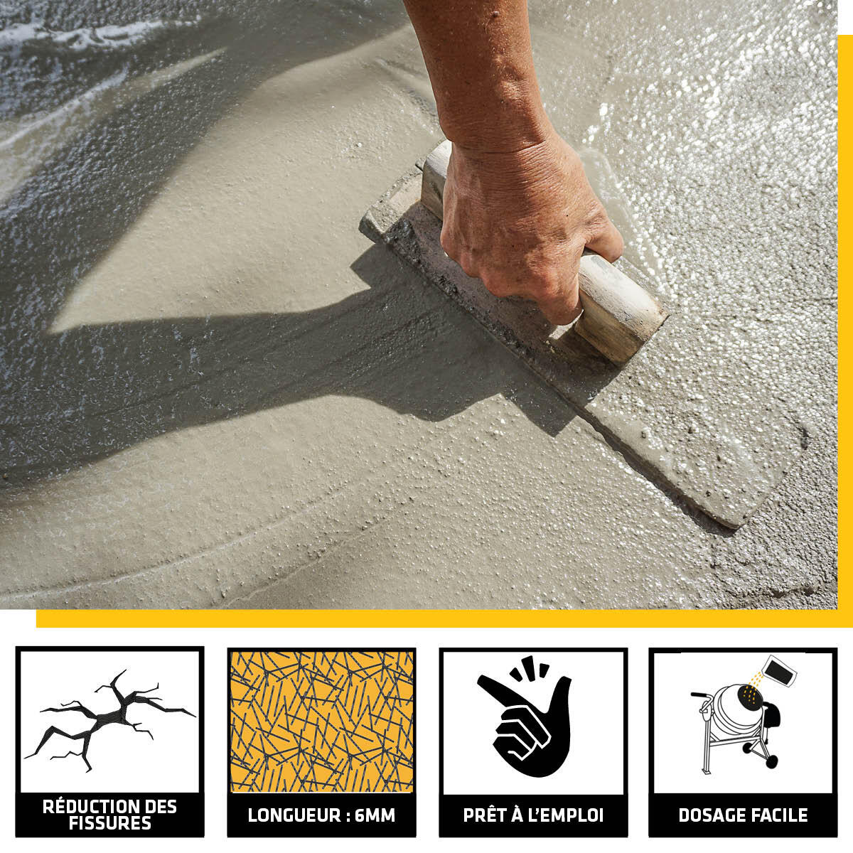 Fibre de renfort béton Sikacim SIKA, 150 g - 2