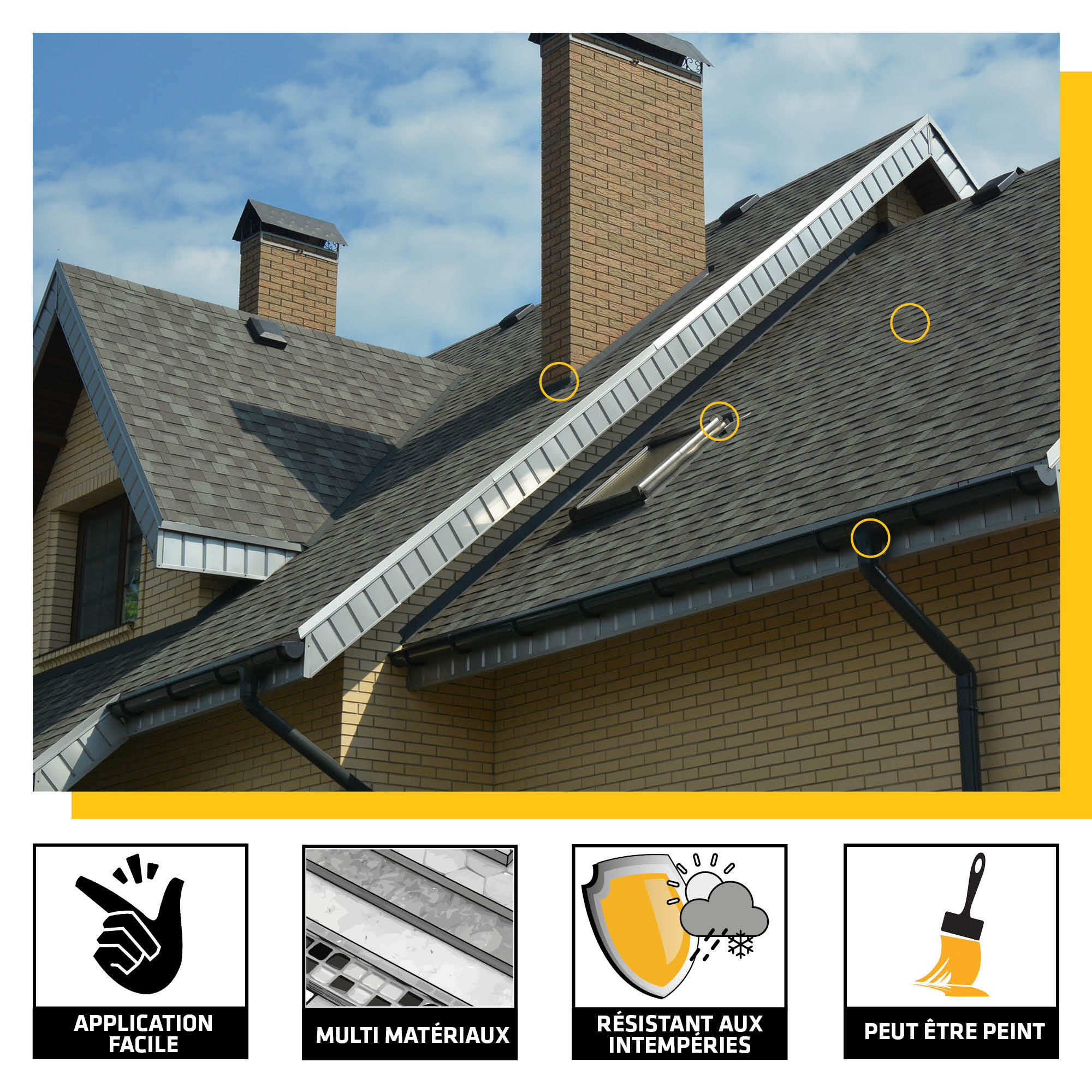 Bande adhésive d'étanchéité SIKA Multiseal L.3 x l.0.1 m 1150 g/m² - 2