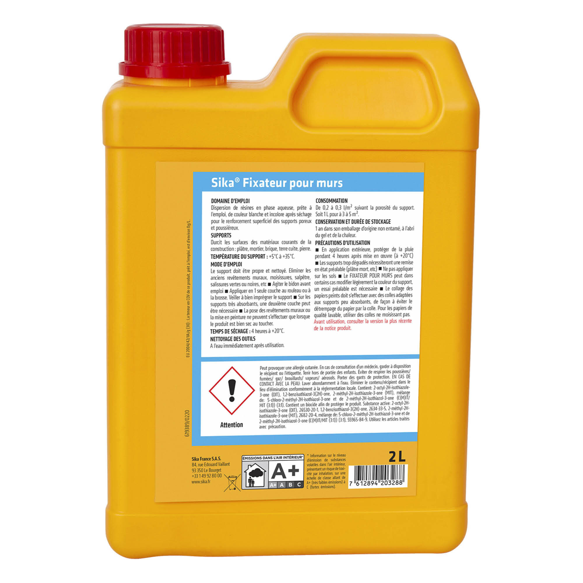 Fixateur pour mur SIKA 2 l blanc - 2