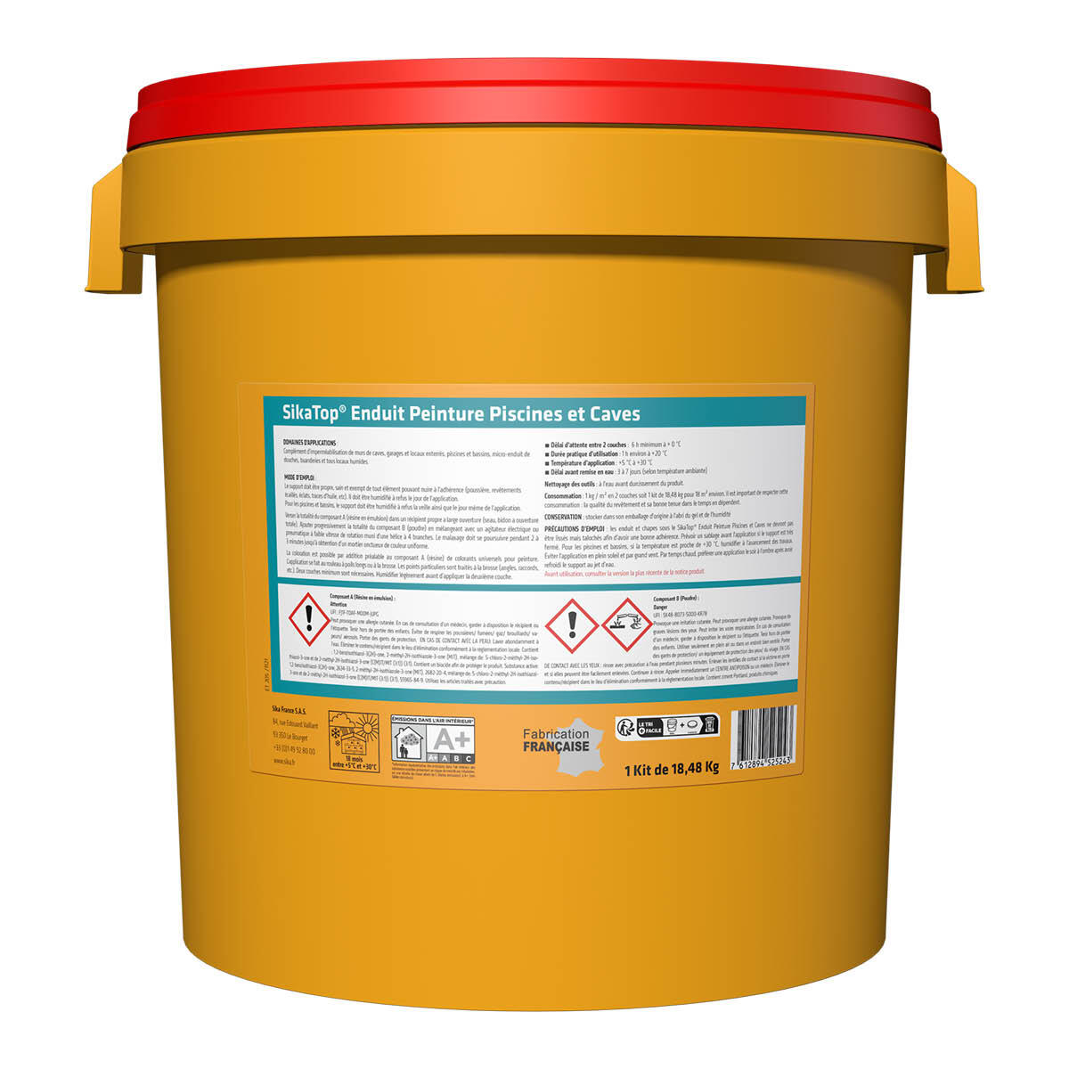 Imperméabilisant SIKA SikaTop Piscine + Cave 18.48 kg blanc - 2