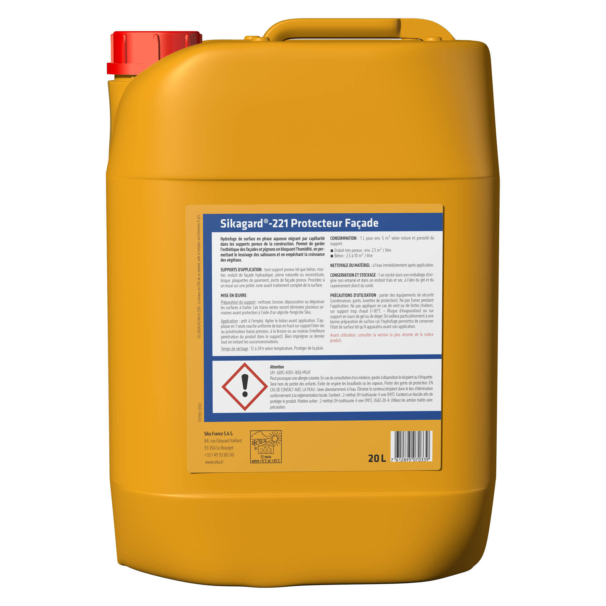 Imperméabilisant SIKA Sikagard 20 l incolore - 2