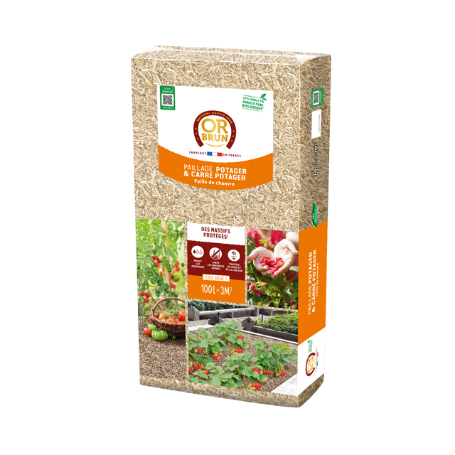 Paillis organique chanvre OR BRUN, 100 l