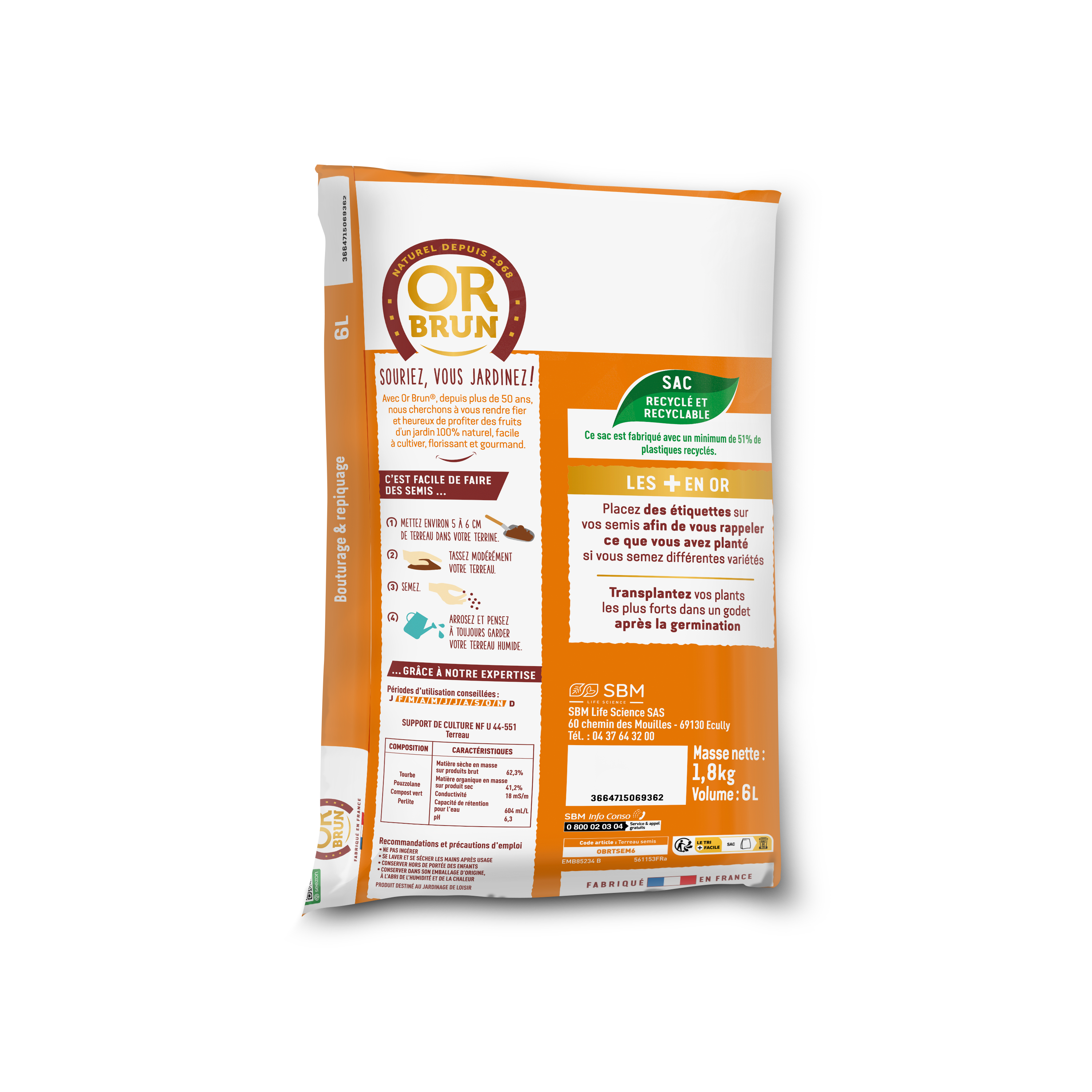 Compost universel OR BRUN, 6 l - 4
