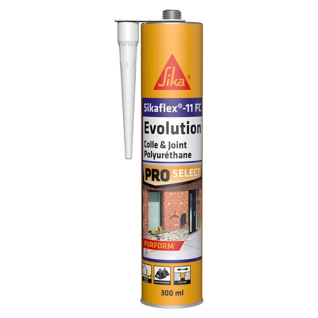 Colle de fixation pâte polyuréthane Sikaflex 11 fc evolution SIKA, 300ml blanc