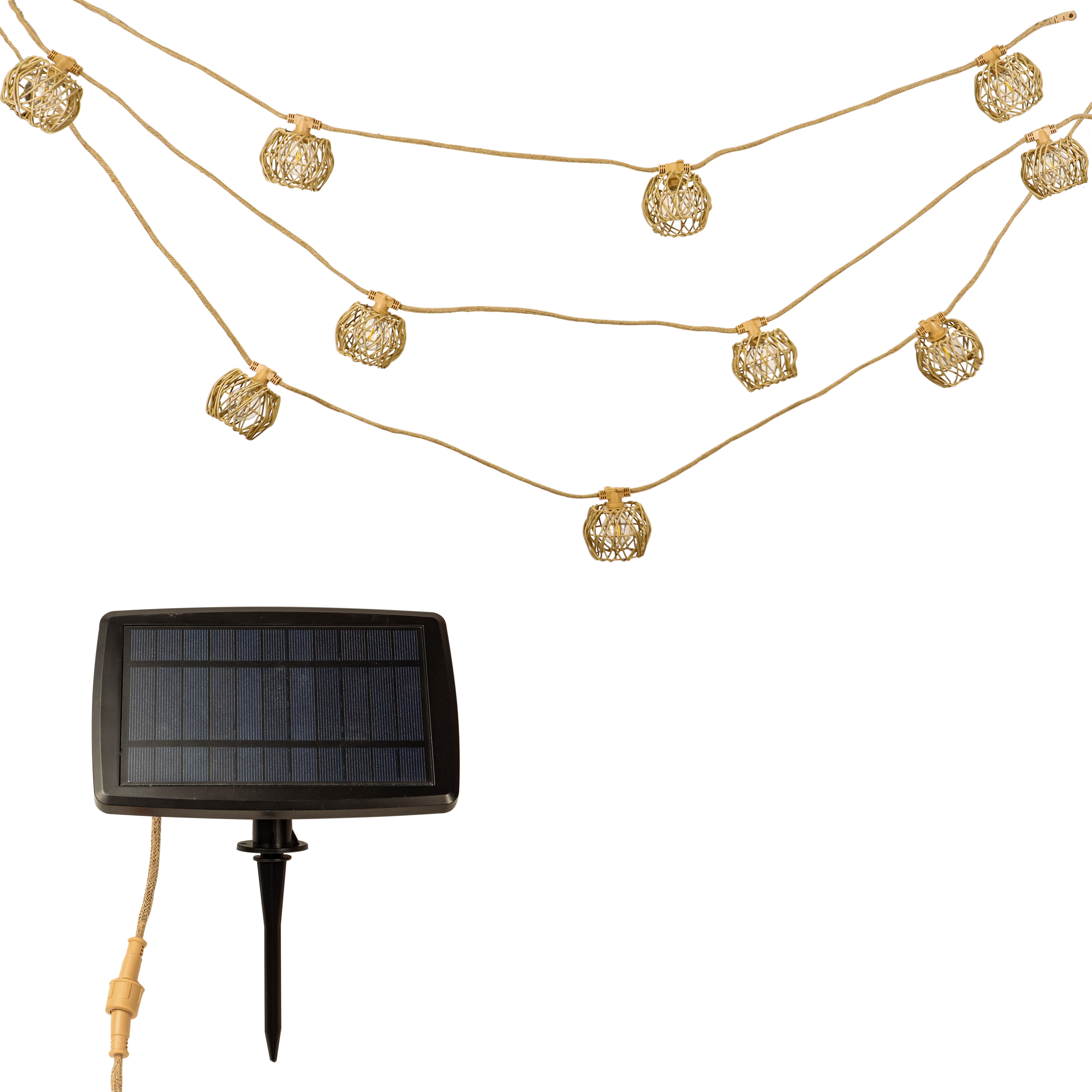 Grinalda solar 6 m 10 luzes 120 lúmens 2700 K IP44 exterior bege Trinxa Inspire - 2