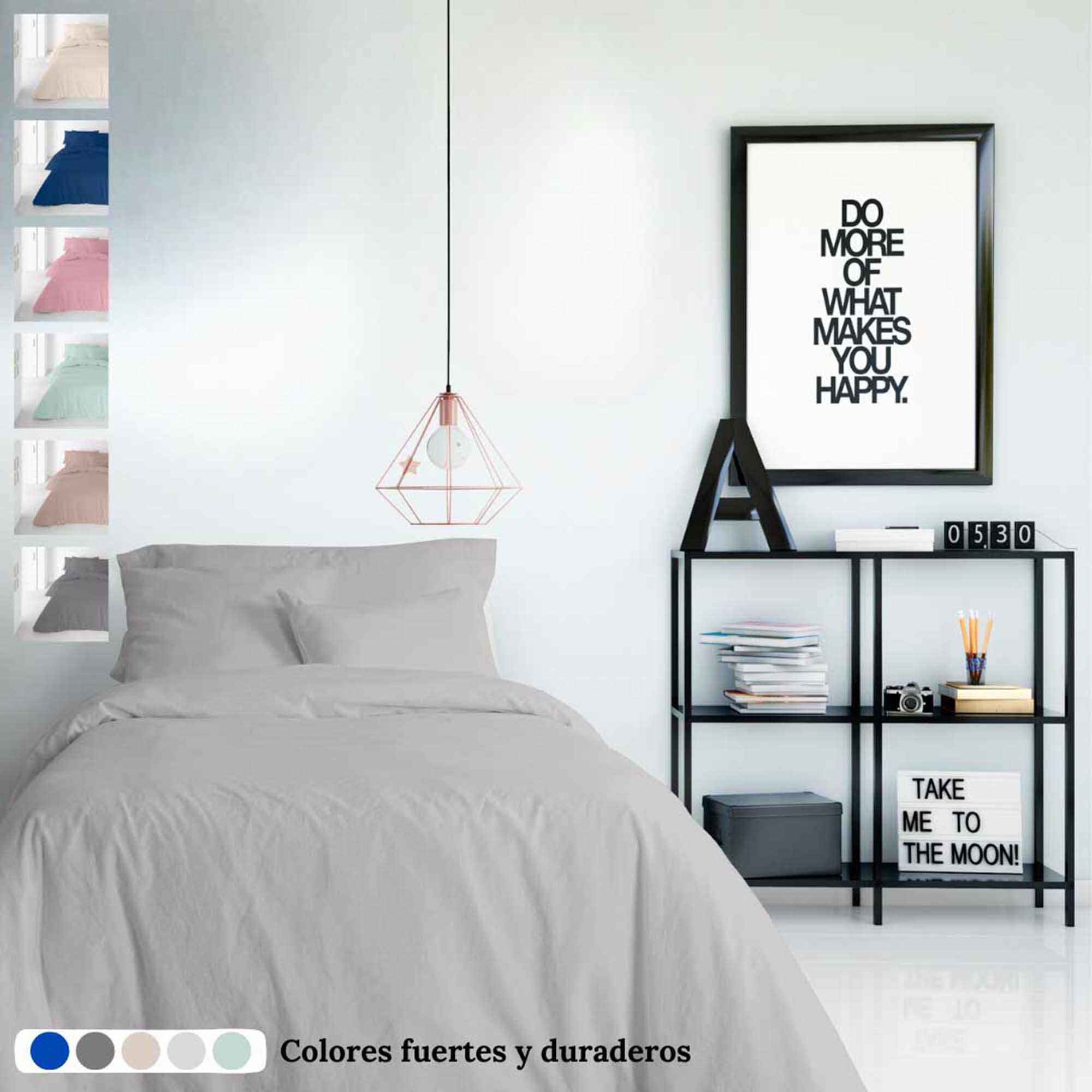 Juego funda nórdica GRIS para cama 90 cm - 4
