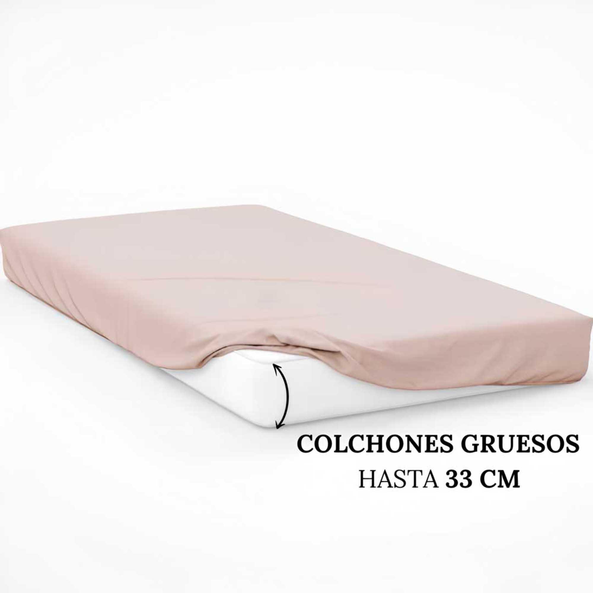 Sabana bajera BEIGE para cama de 150 cm - 3