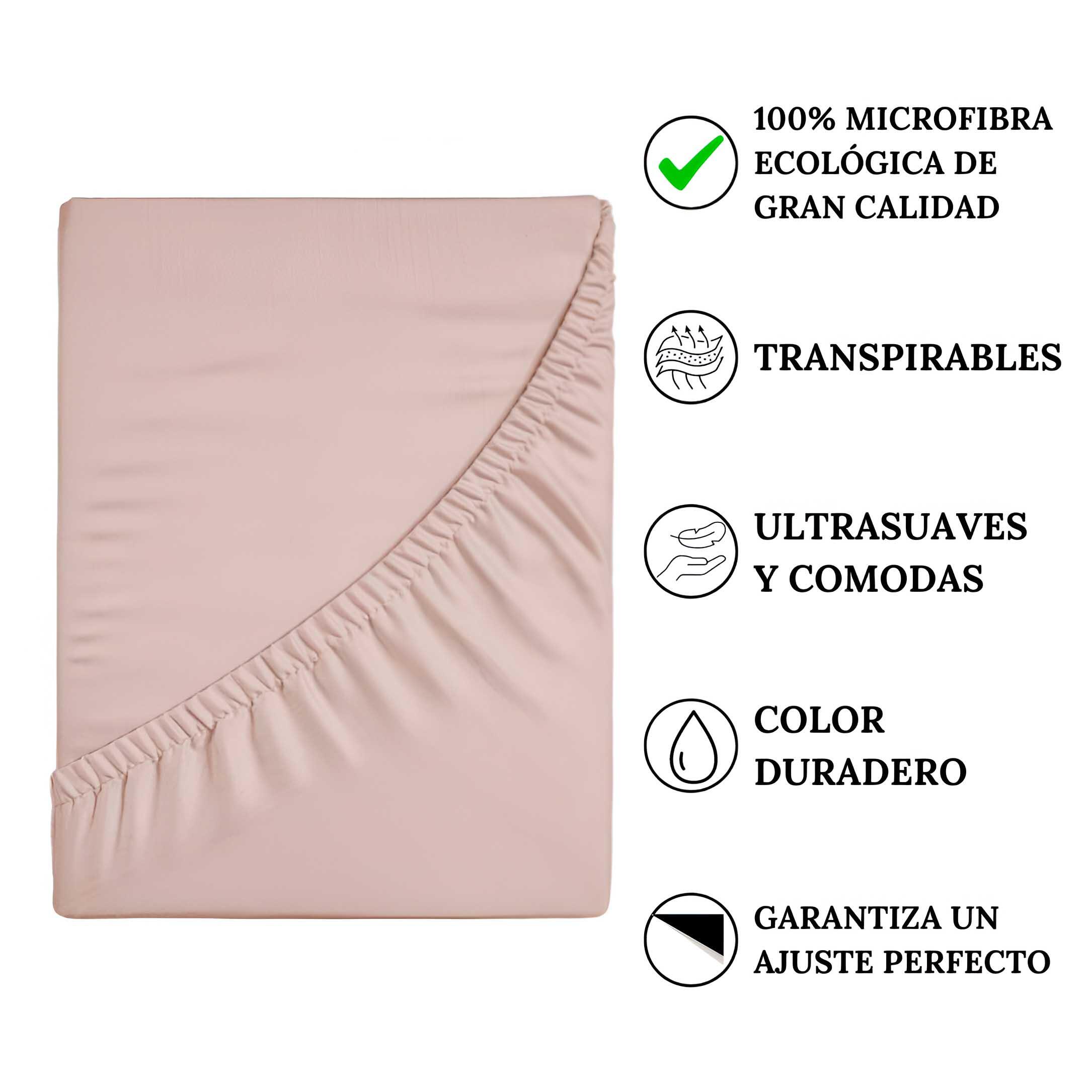 Sábana bajera microfribra BEIGE cama 180 cm - 2