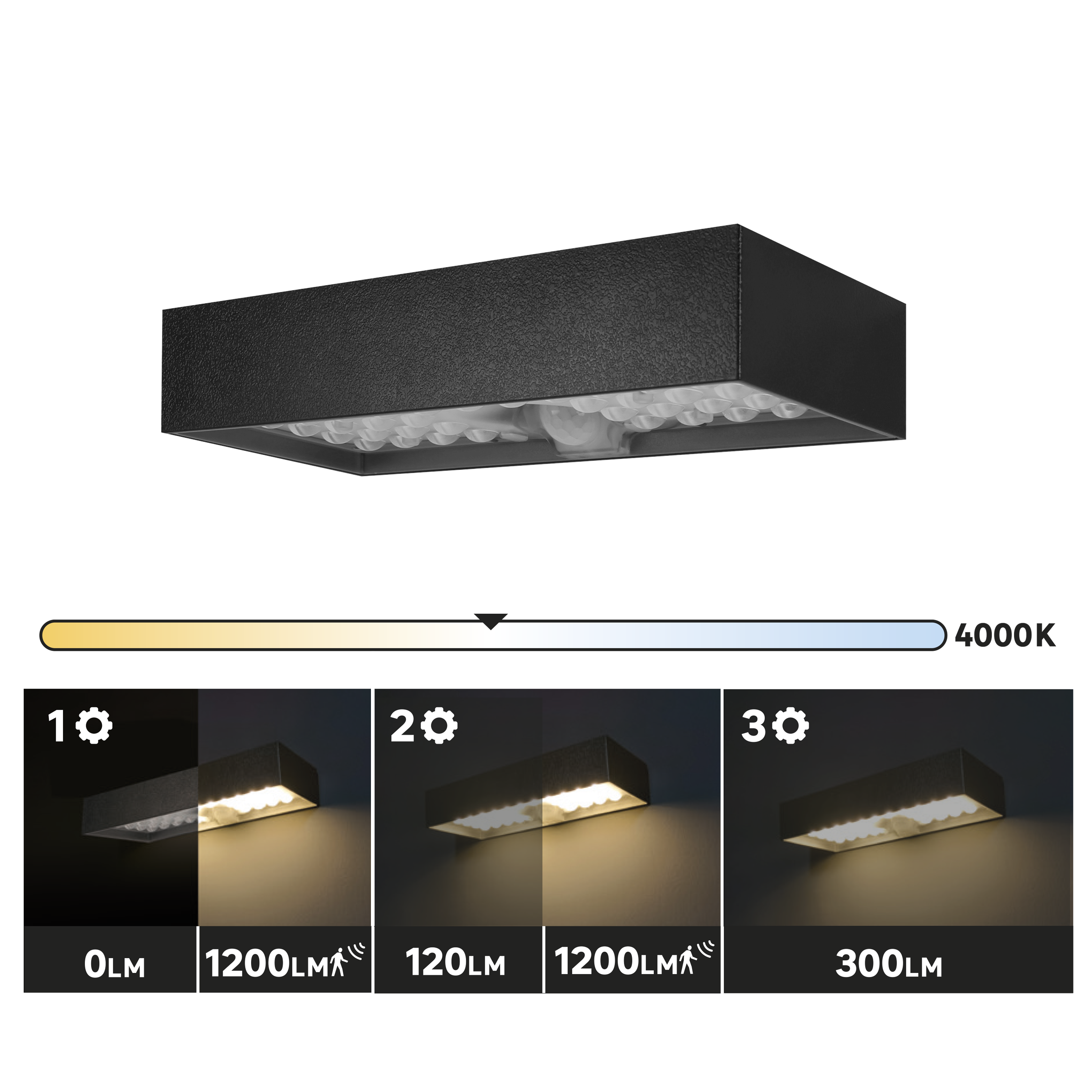 Applique solaire à détection, 1200 lumens blanc neutre, Peniche INSPIRE - 11