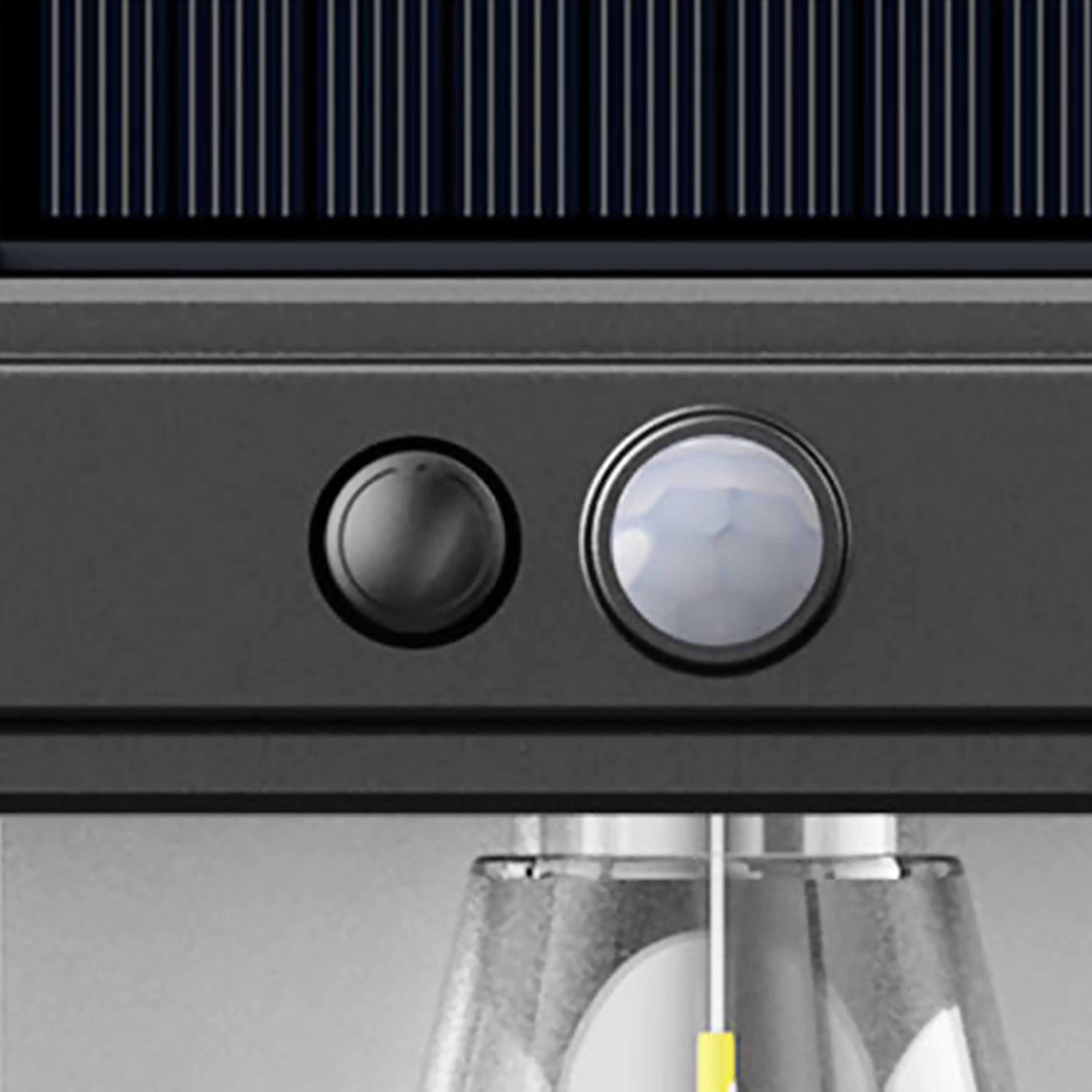 Lot de 2 appliques solaires à détection 100 lumens blanc chaud, noir - 11