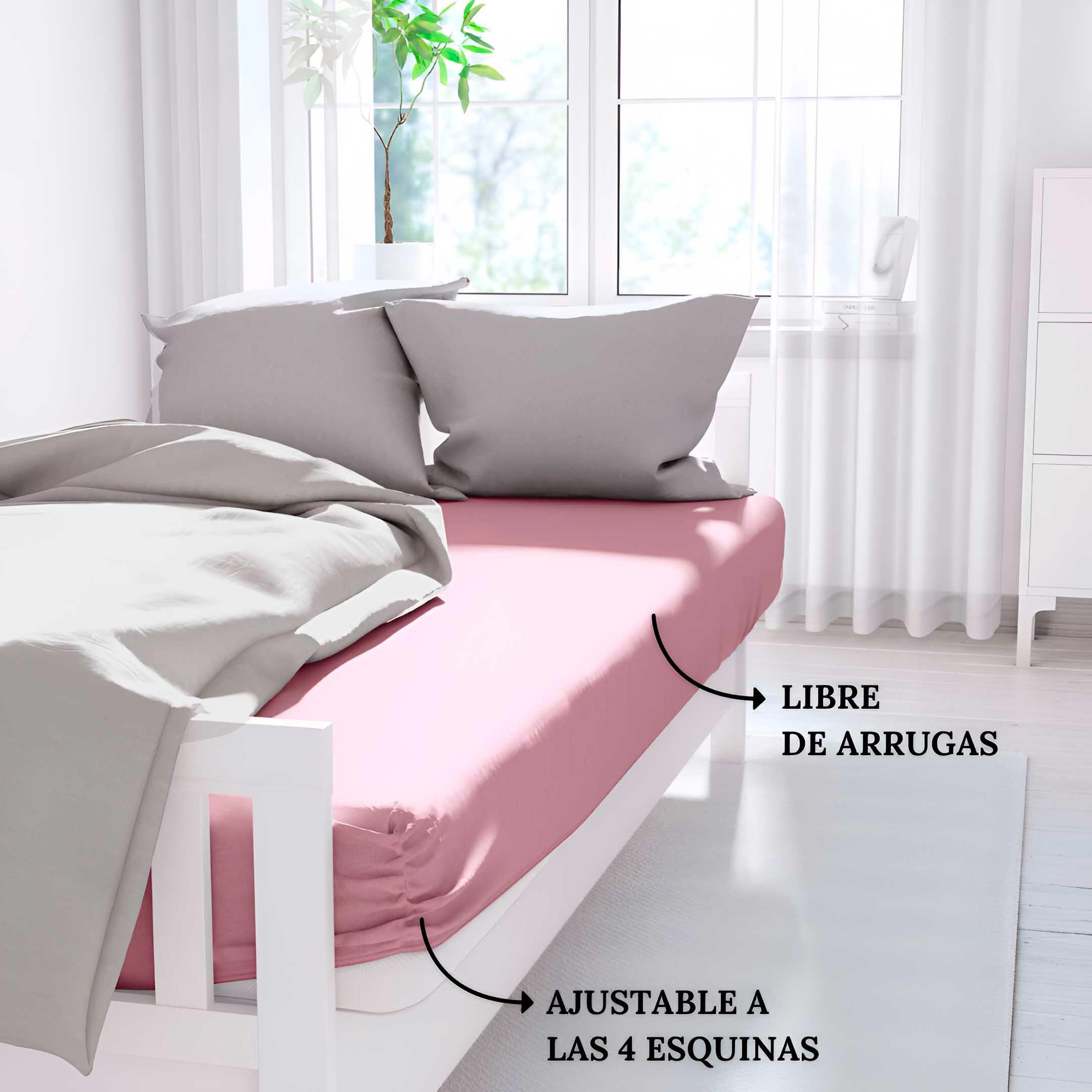 Sábana bajera ROSA para cama de 90 cm - 2