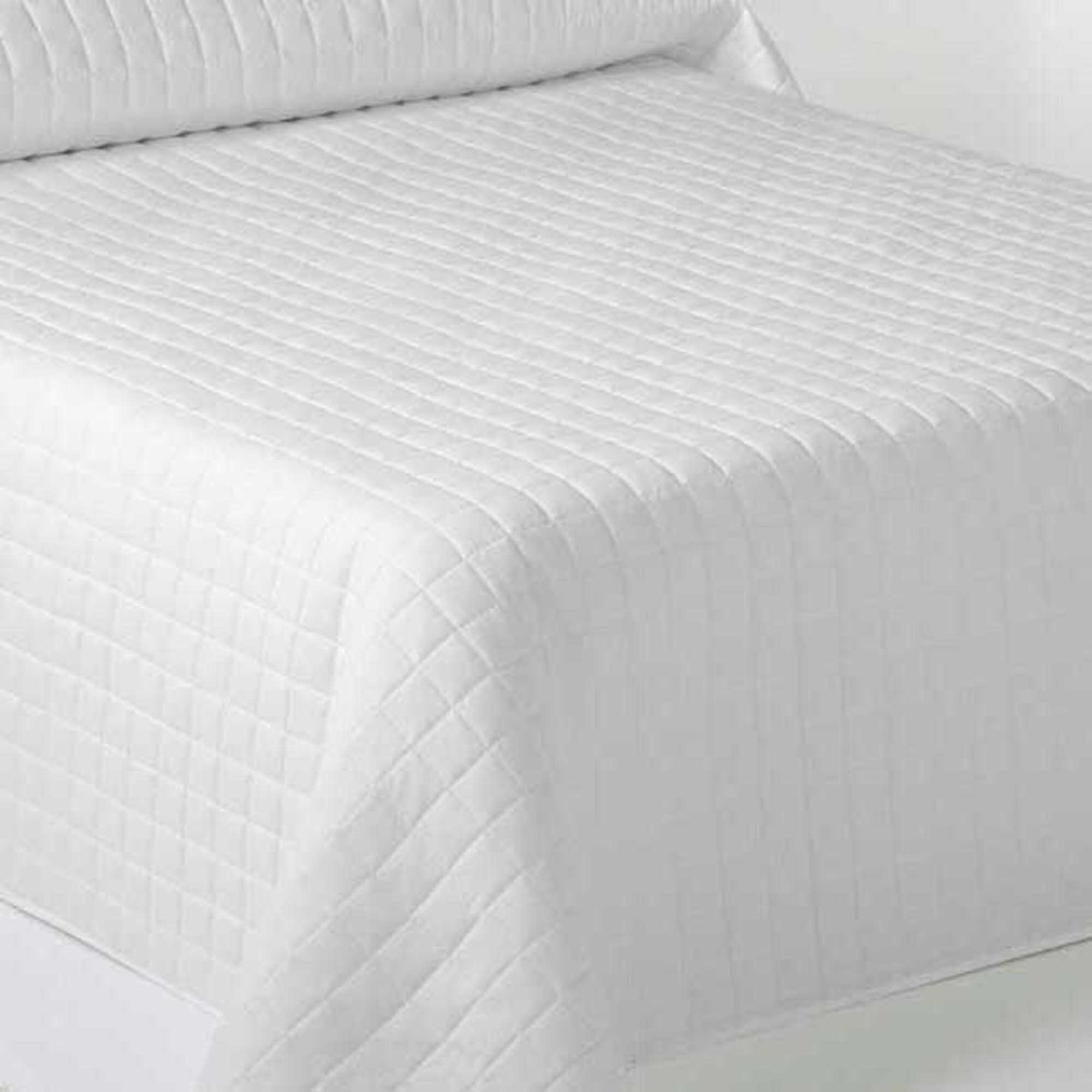 Colcha ROMBOS blanco para cama de 150 cm - 5