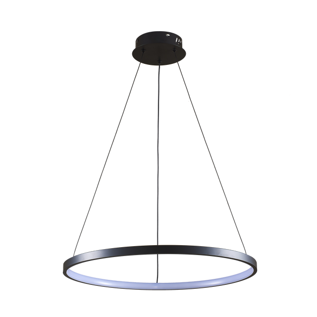 Lampa wisząca Lea 3400 lm 50 cm czarna LED Sanico