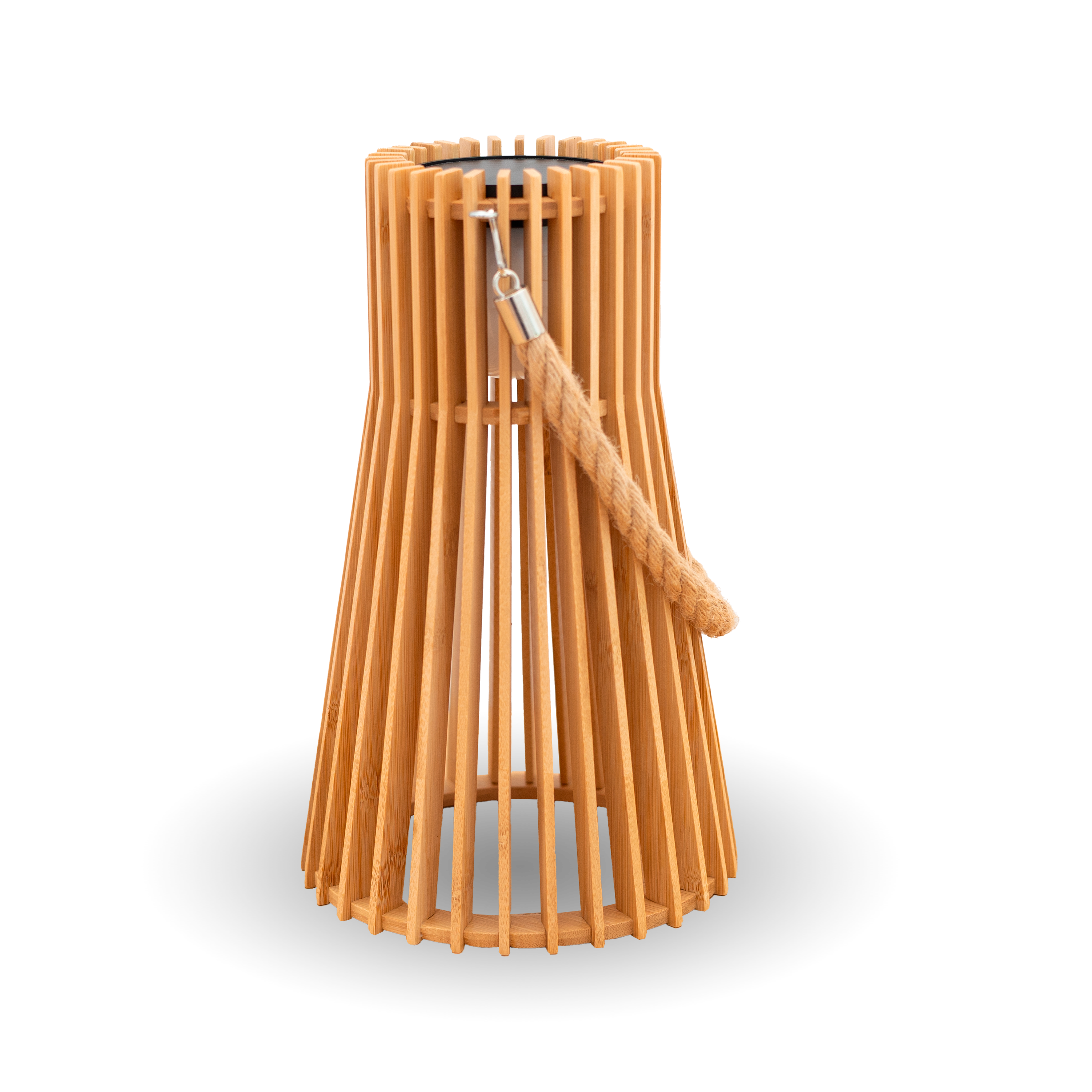 Lámpara de mesa solar sin cables de bambú exterior marrón luz LED intensidad regulable INSPIRE Okinawa 29 IP54 y 6hrs autonomía - 2