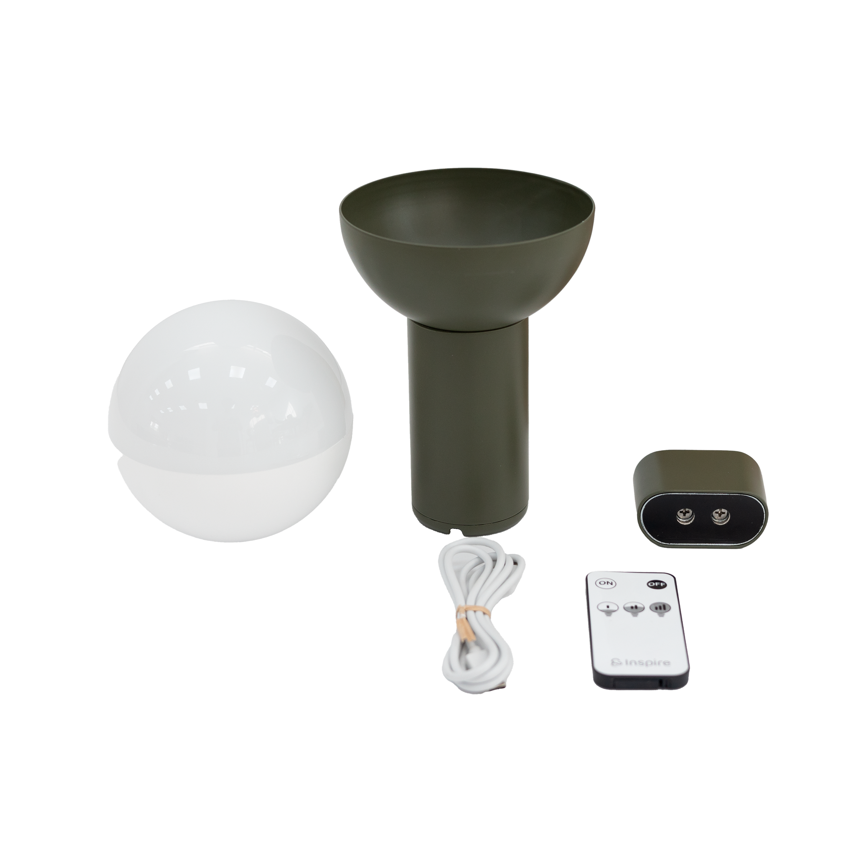Lampe de table ou à suspendre, 1300 lumens, Dolci vert kaki INSPIRE - 11