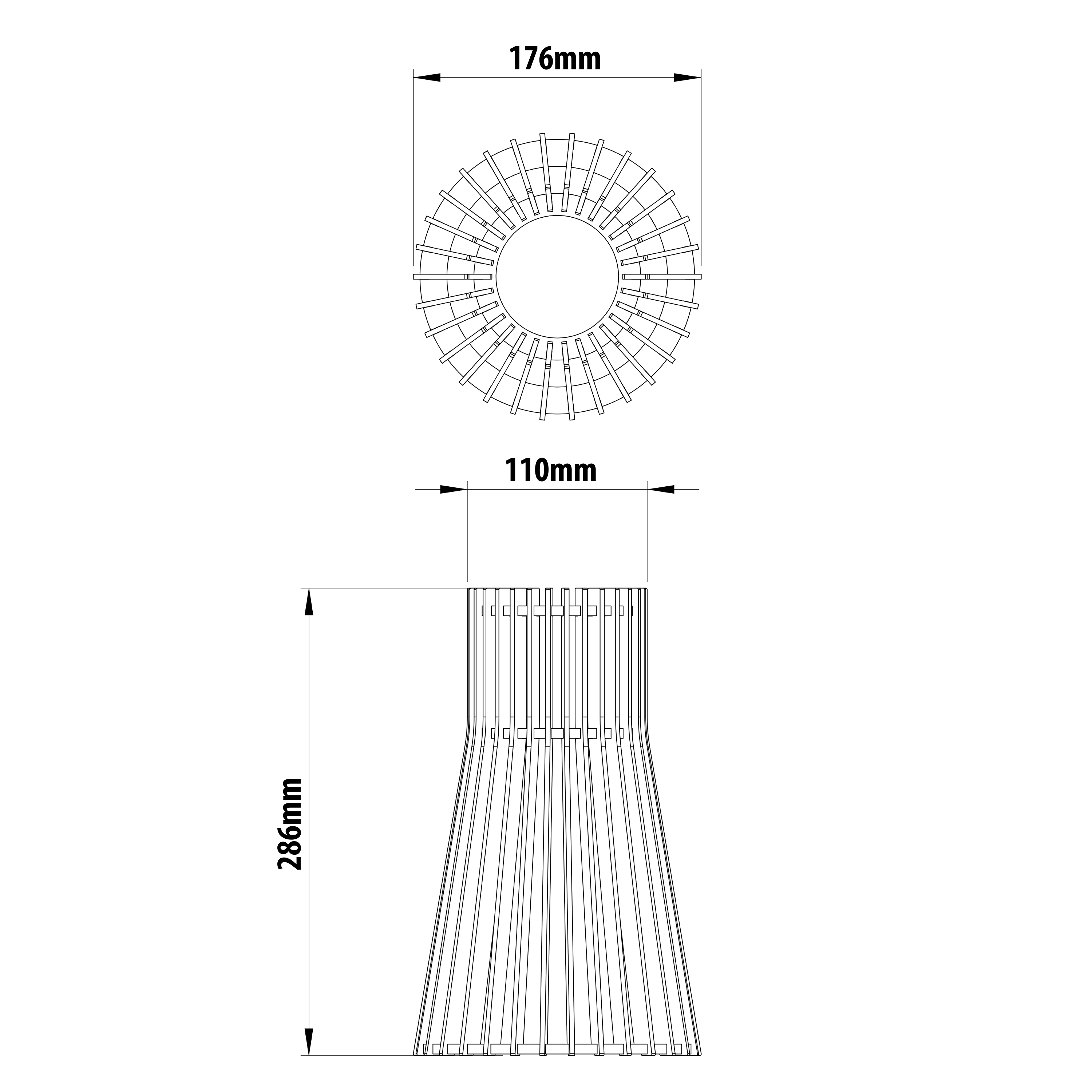 Lámpara de mesa solar sin cables de bambú exterior marrón luz LED intensidad regulable INSPIRE Okinawa 29 IP54 y 6hrs autonomía - 9