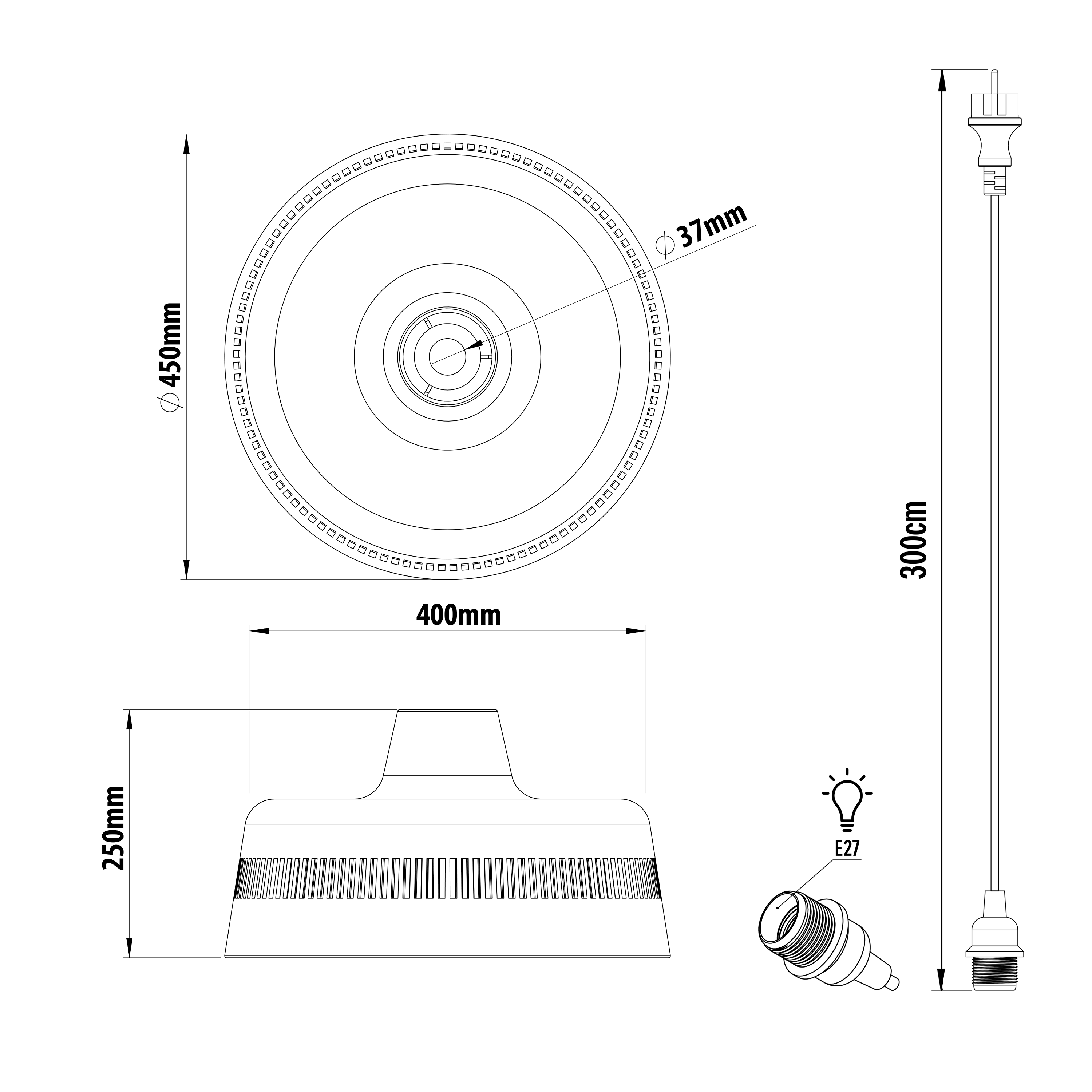 Lámpara de techo colgante de exterior de mimbre marrón 1 luz E27 INSPIRE Cambril 45 cm - 7