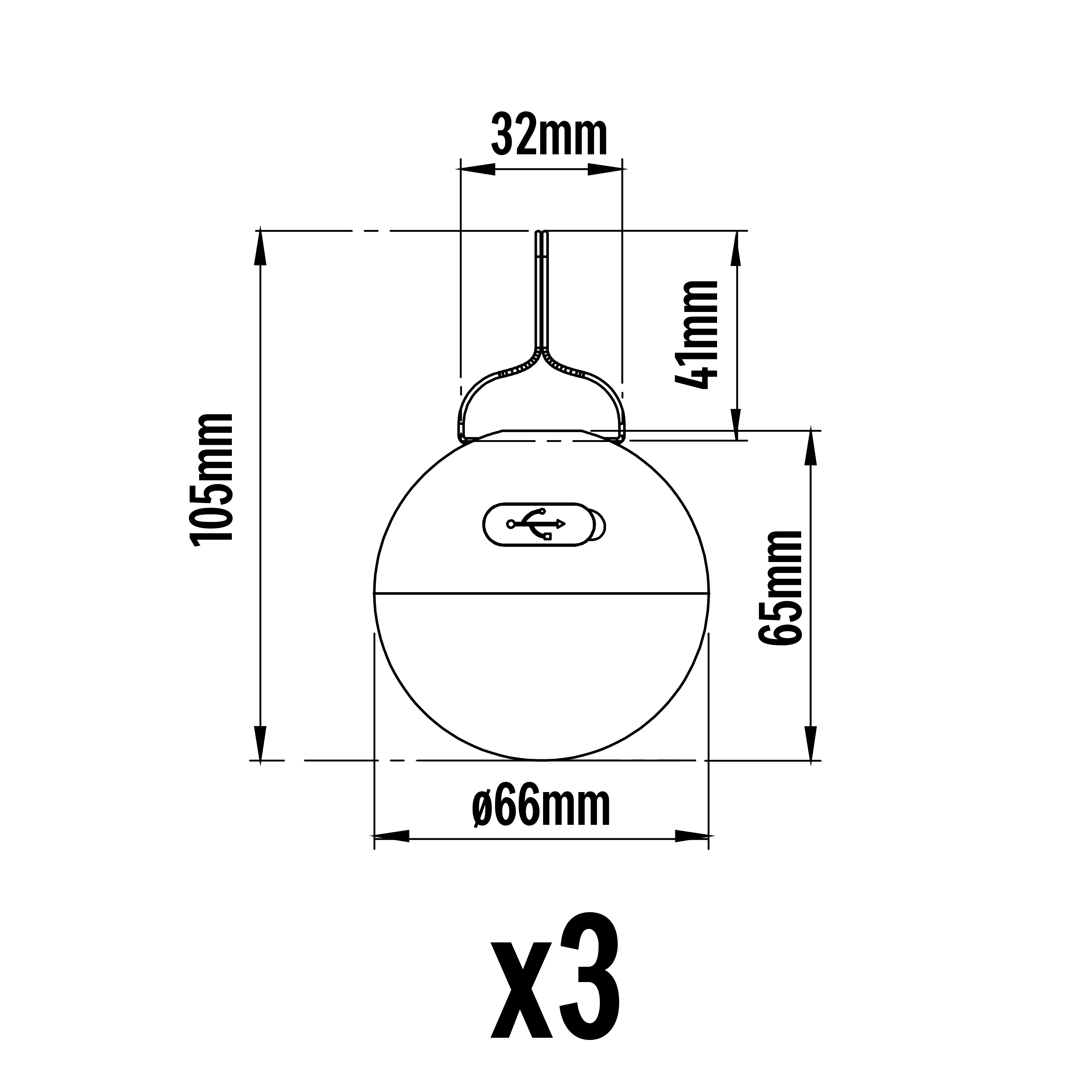 Kit de 3 luces para exterior INSPIRE Caspe 300lm IP54 - 8