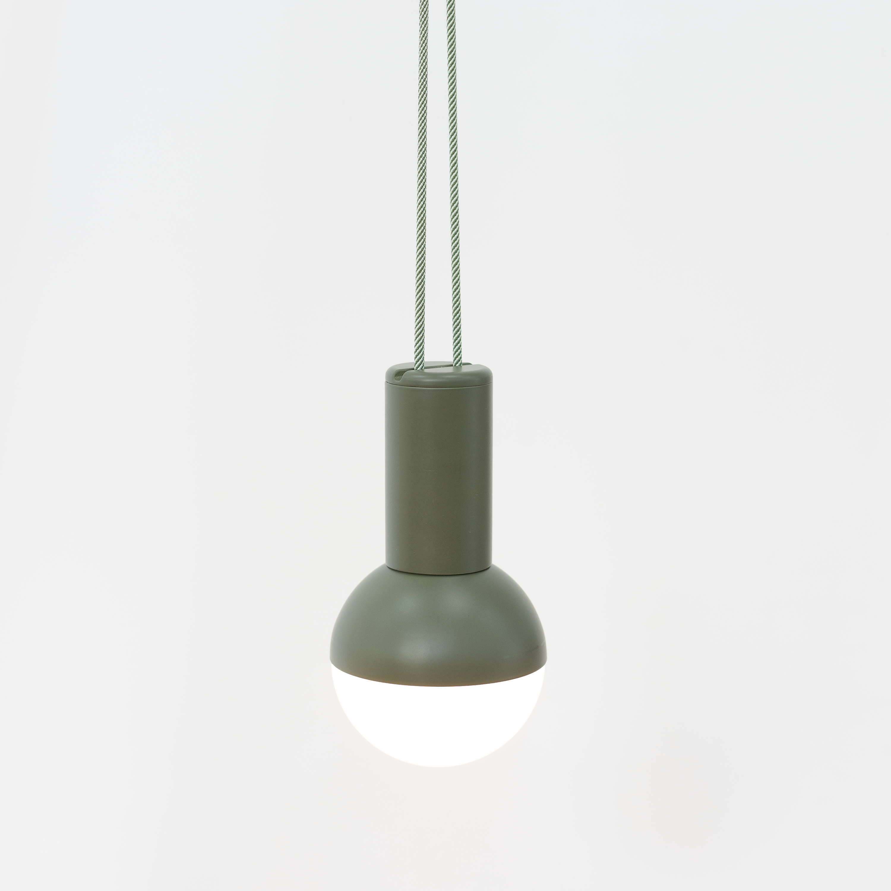 Lámpara de mesa sin cable LED con control de la intensidad de la luz Caspe Dolci INSPIRE con estructura verde pantalla verde luz cálida 3000K - 5