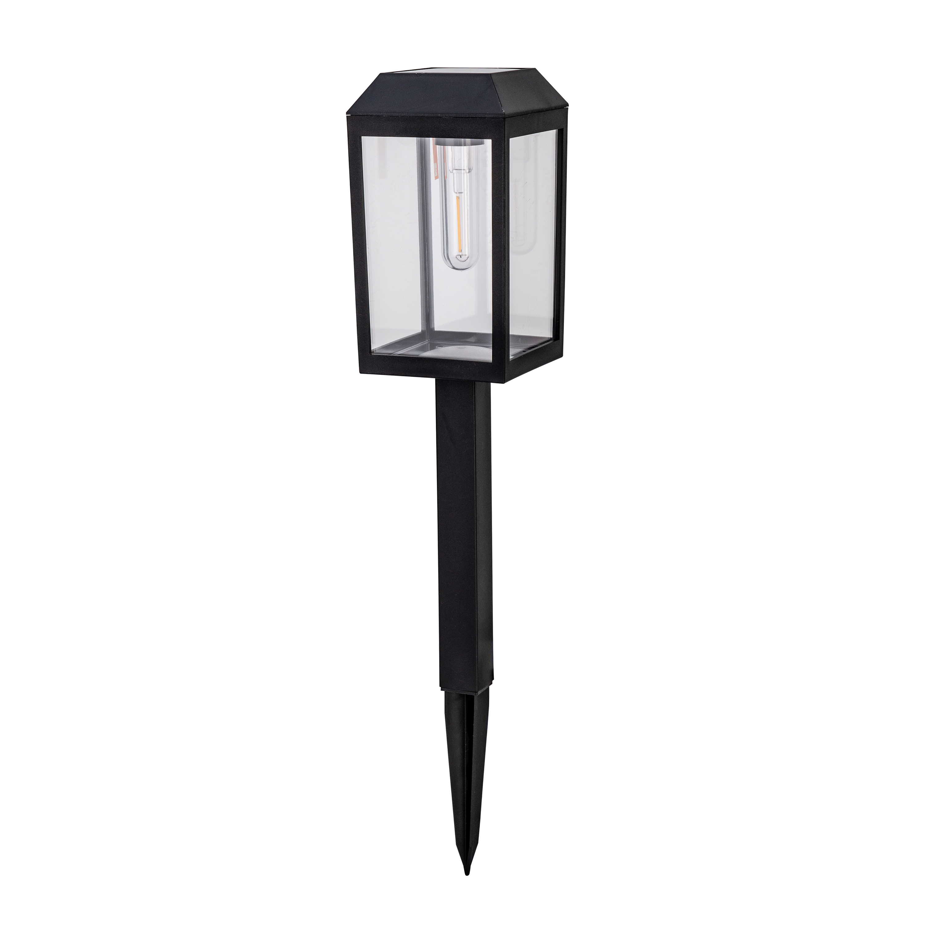 Baliza jardín solar exterior LED negra INSPIRE Pediona IP54 sensor crepuscular - 2