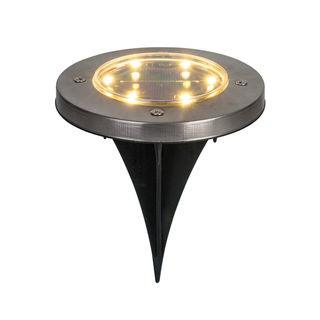 Kit 4 focos solares de chão ip44 100lm 4000k