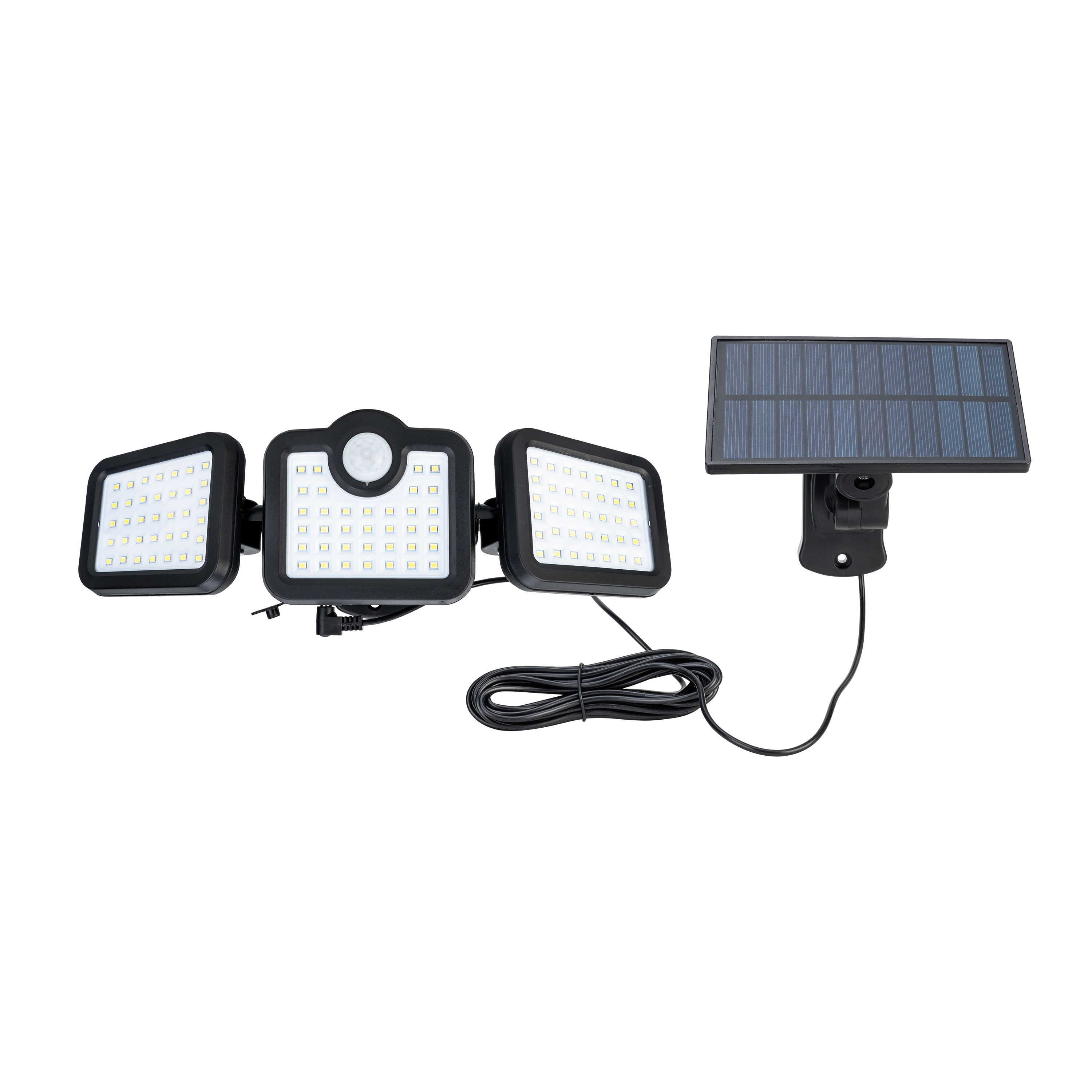 Naświetlacz solarny 3-głowicowy czarny IP44 LED